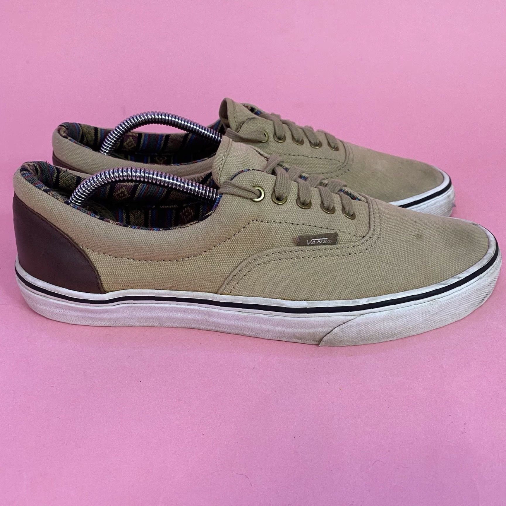 Vans VANS Era 59 C&L Canvas Khaki Tan Aztec Multicolor Stripe Lining US Mens 10.5 Size US 11 / EU 44 - 6 Thumbnail