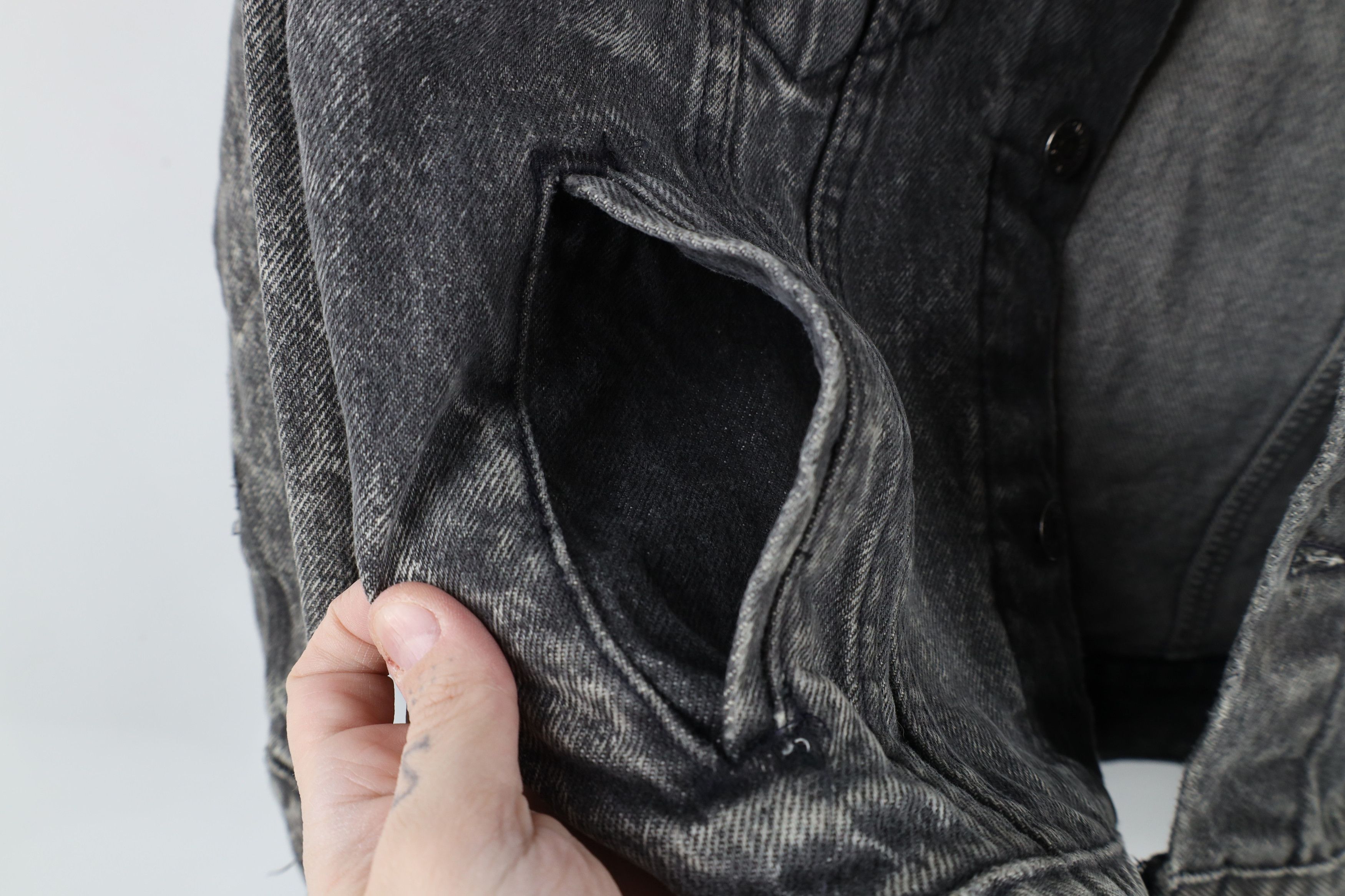 Levi's × Vintage Vintage 90s Levis Acid Wash Denim Trucker Jacket Gray USA Size M / US 6-8 / IT 42-44 - 6 Thumbnail