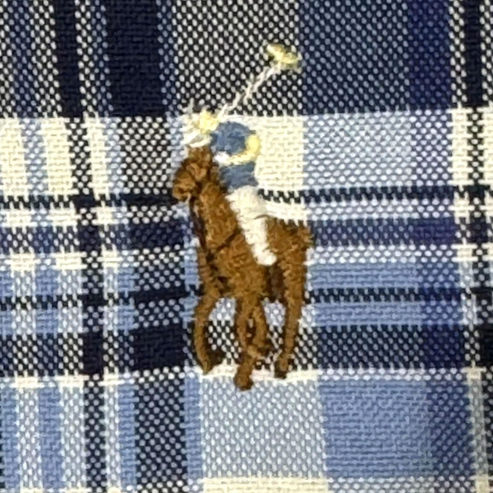 Ralph Lauren Ralph Lauren Shirt Mens Large Blue Plaid Button Down Short Sleeve Polo Pony Size US L / EU 52-54 / 3 - 7 Thumbnail