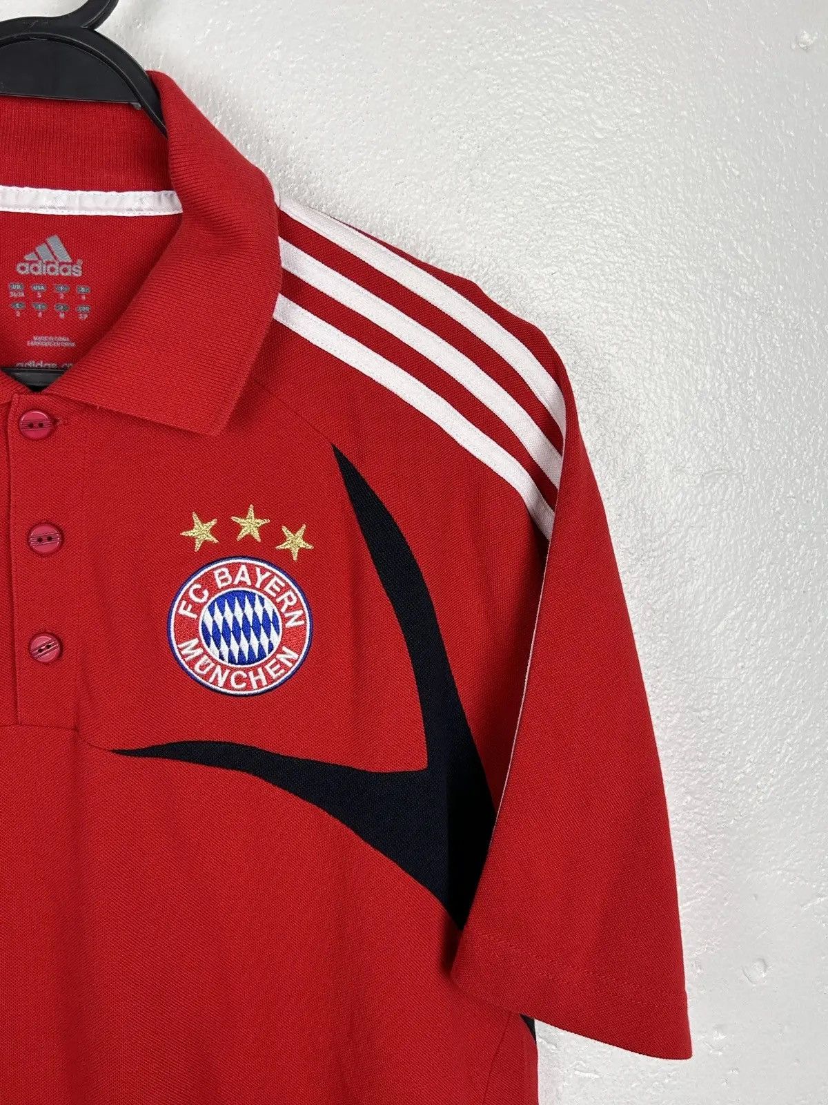 Adidas 00s Vintage Adidas Bayern Munchen 2007 Home Polo Shirt Size US S / EU 44-46 / 1 - 2 Thumbnail