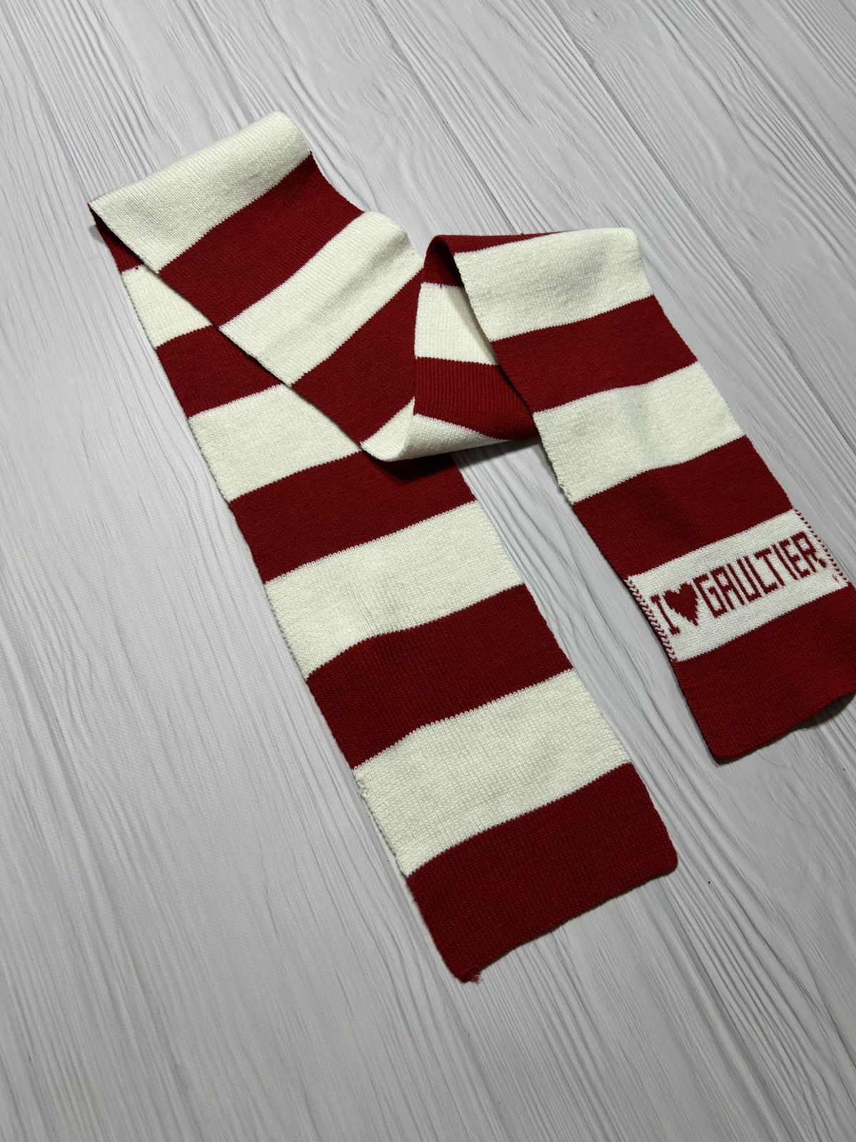 Jean Paul Gaultier Jean Paul Gaultier I Love Gaultier Striped Scarf Size ONE SIZE - 3 Thumbnail