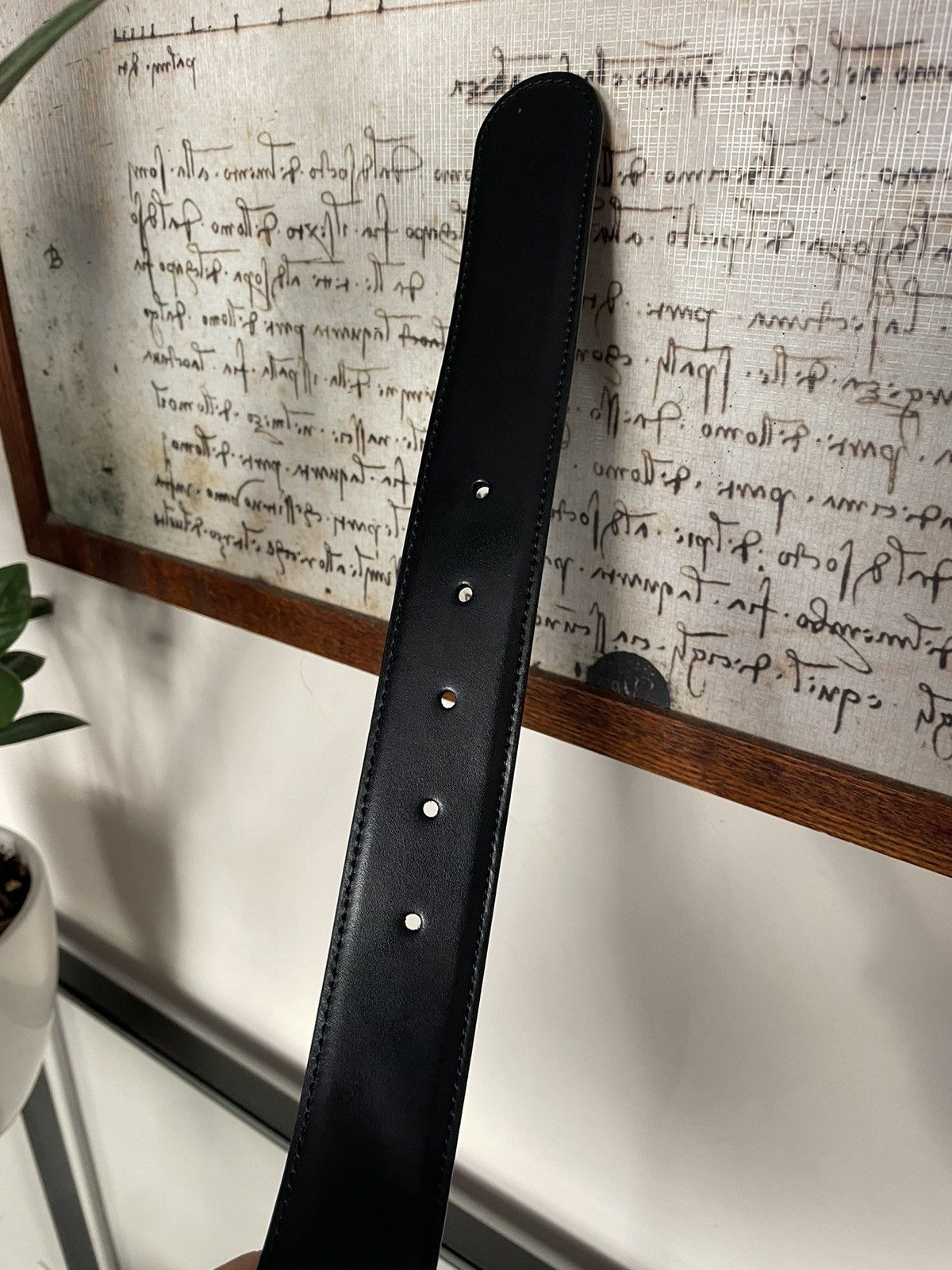 Montblanc Montblanc Trapeze Adjustable & Reversible Leather Belt 160cm Size 46 - 6 Thumbnail