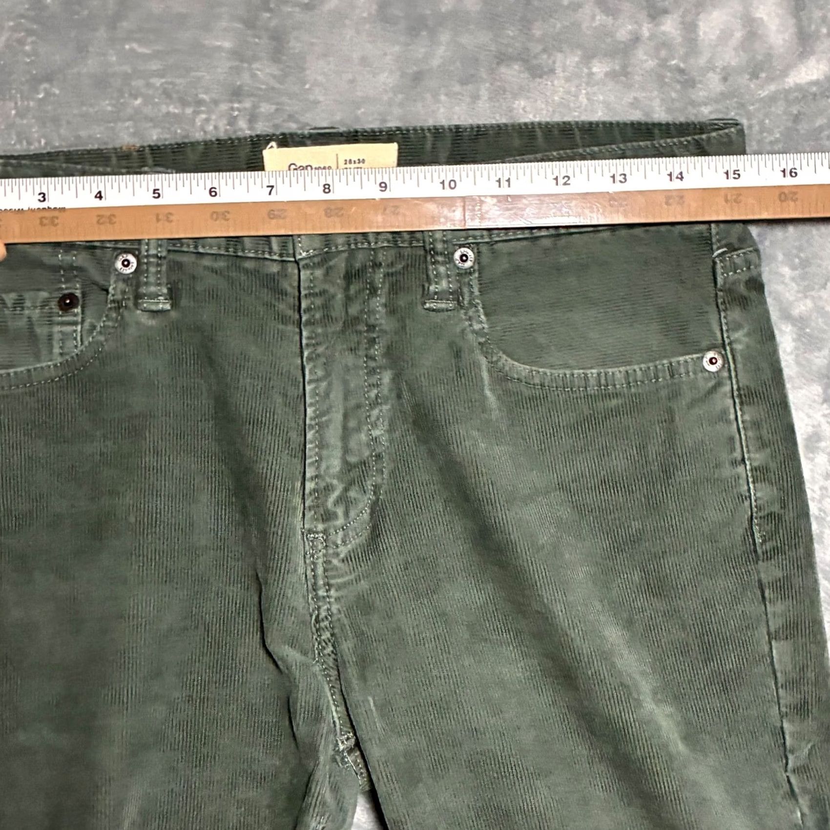 Gap VINTAGE Gap 1969 Slim Fit Corduroy Pants Men Green 28x30 Casual Everyday Size US 28 / EU 44 - 7 Thumbnail