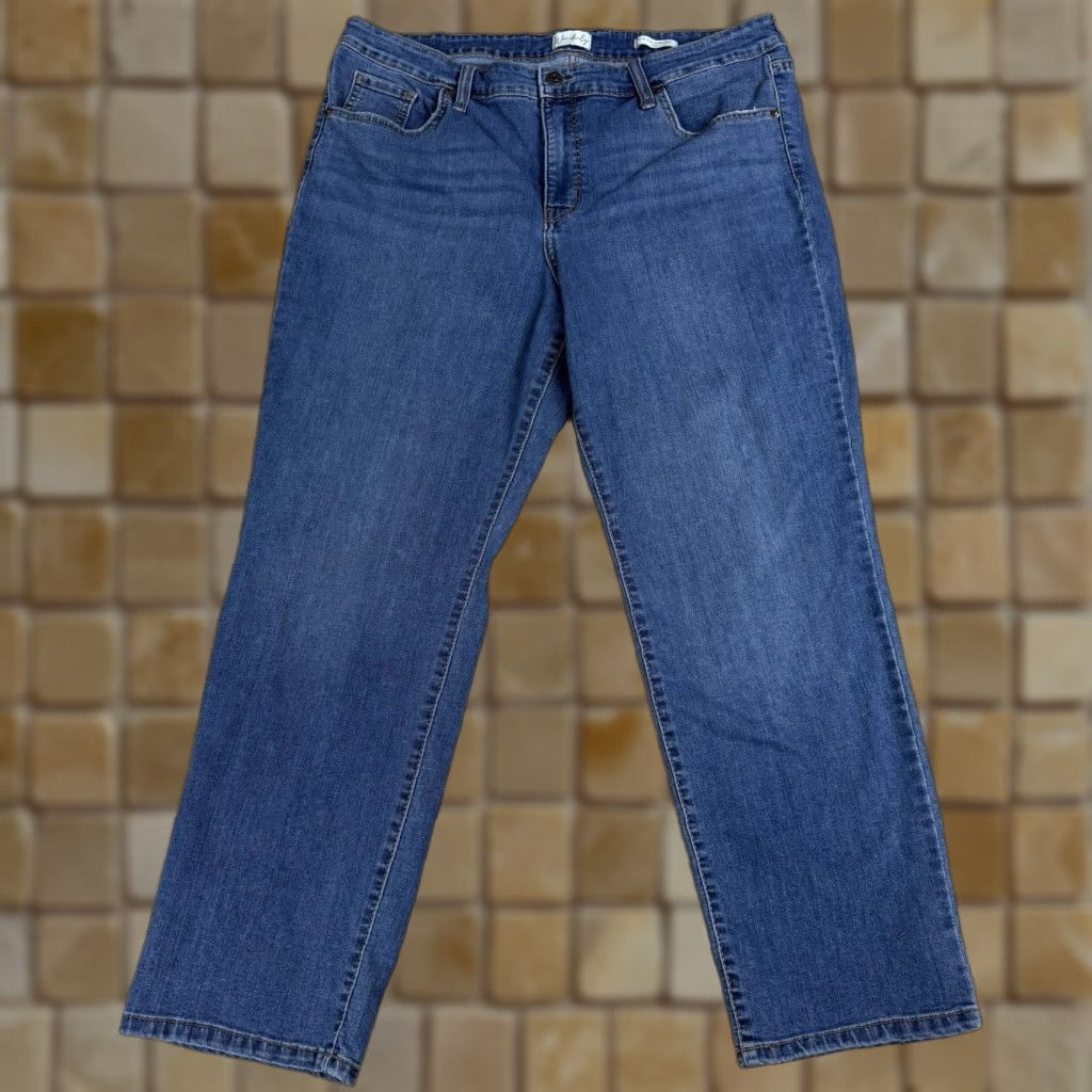 Vintage Wonderly Jeans Women Denim 16S Mid Straight Blue Cotton Blend 8.5-10.5in Regular Size 16S Size 38" / US 16 / IT 52 - 1 Thumbnail
