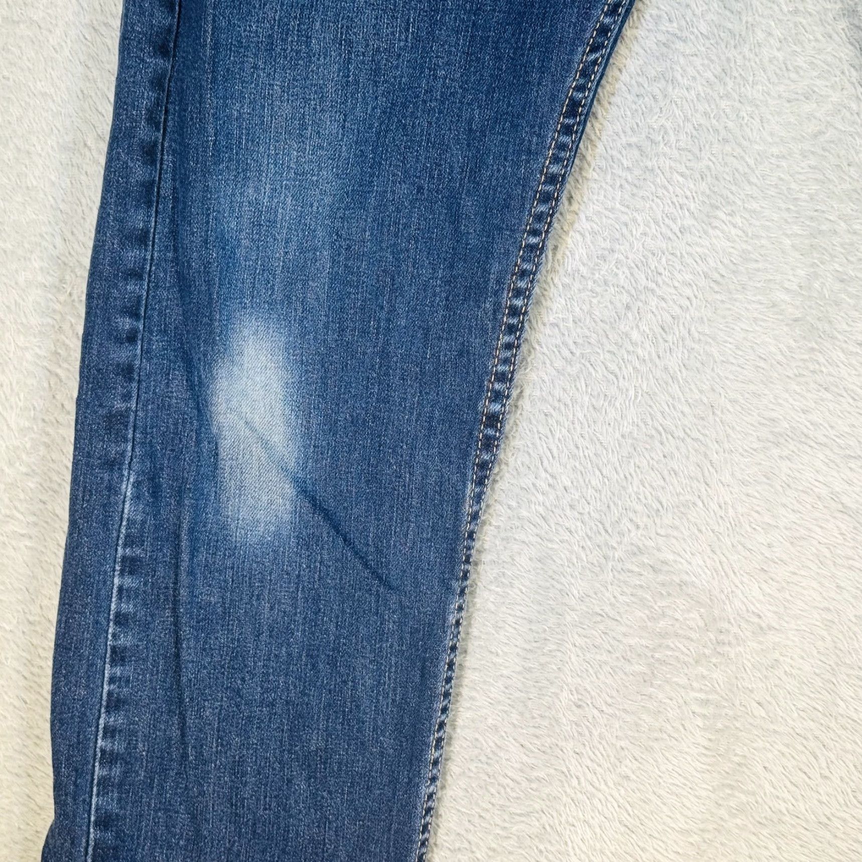 Levi's Levi's 513 Slim Straight Jeans Mens 29x32 Blue Medium Wash Denim Stretch Pocket Zipper Logo 5-Pocket - Regular Inseam 32" Casual Straight Fit Jeans Size US 29 - 3 Thumbnail