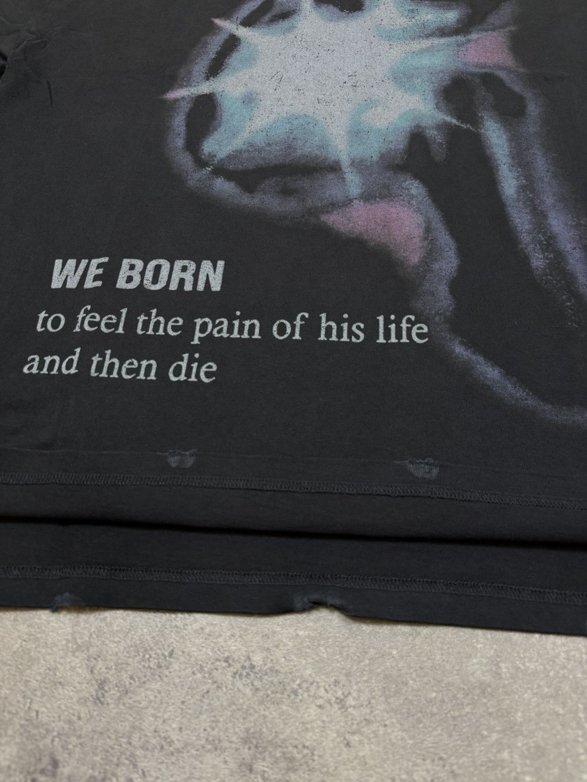 Vintage Warman Soul Light Graphic T-Shirt, Washed Black Size US S / EU 44-46 / 1 - 4 Thumbnail