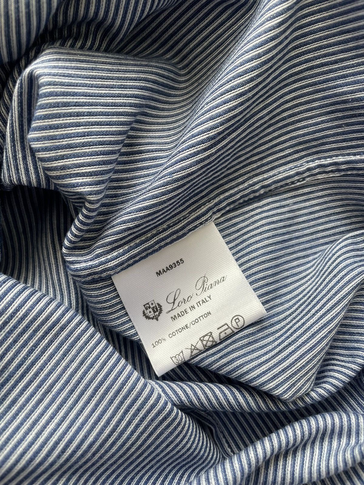 Loro Piana LUXURY LORO PIANA! Dress Shirt Striped Made In Italy Size US L / EU 52-54 / 3 - 9 Thumbnail