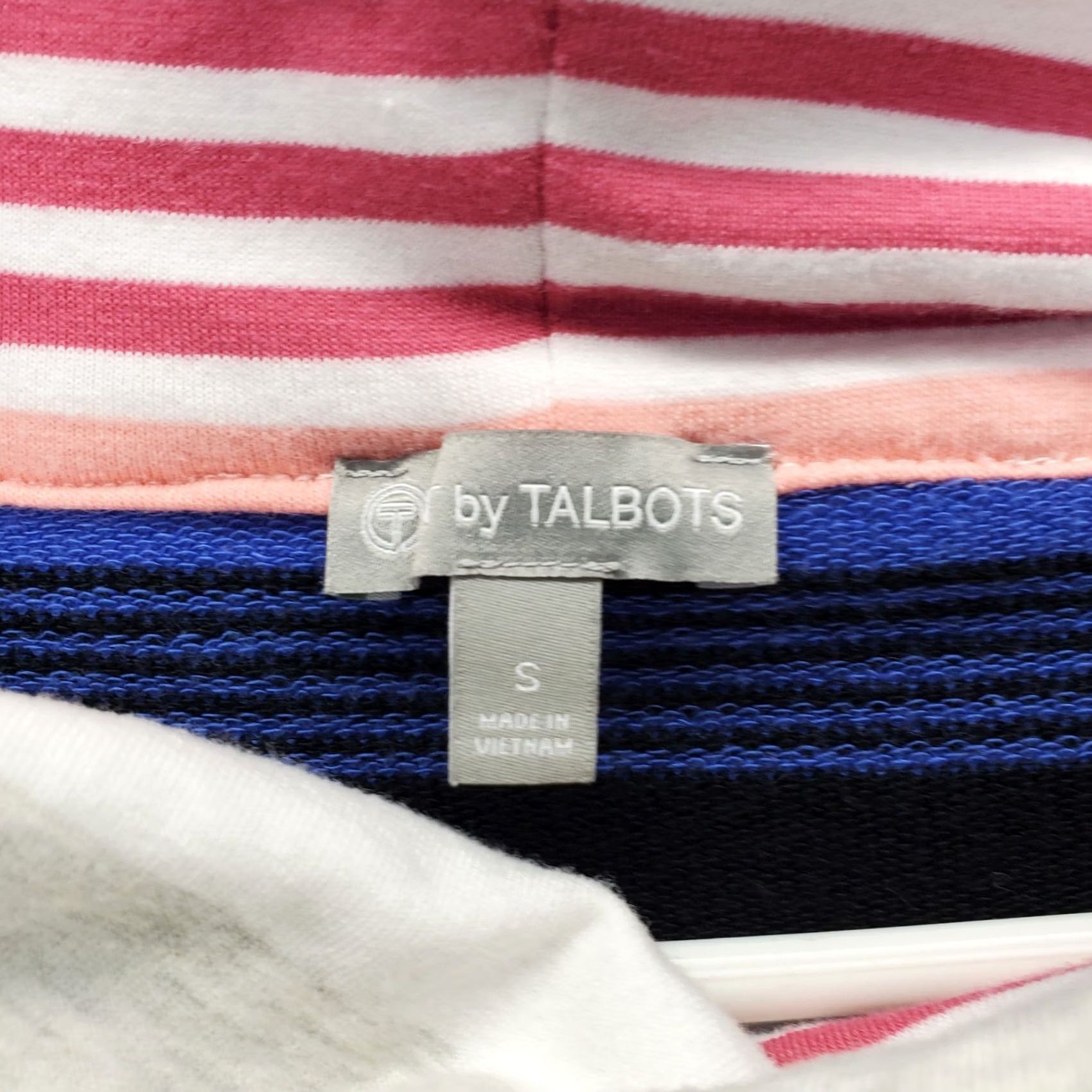 Talbots Talbots Sweater Womens Small Multi Striped Waffle Knit Funnel Neck Pullover Size S / US 4 / IT 40 - 6 Thumbnail