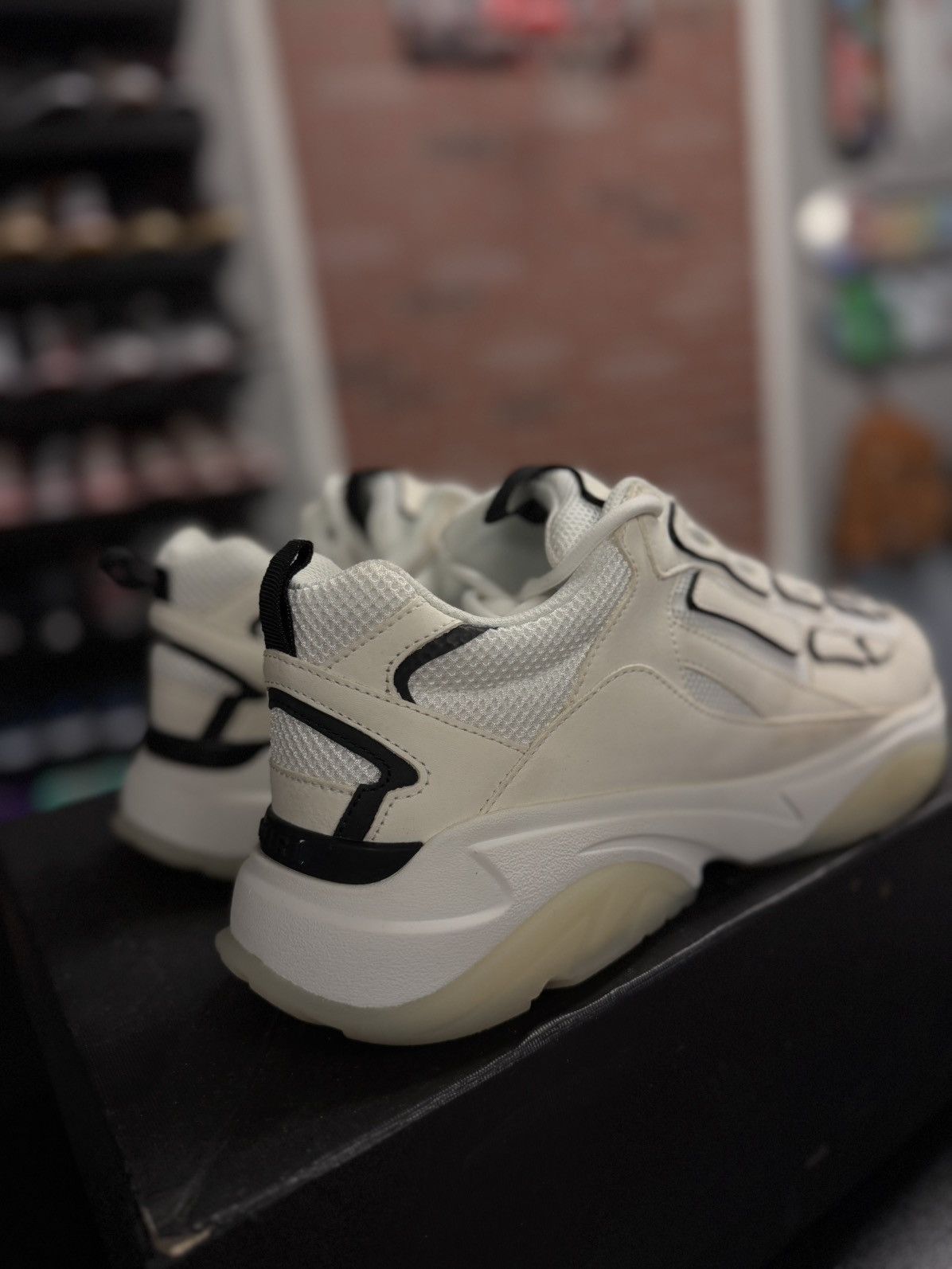 Amiri 46EU/13US - Amiri BONE RUNNER White & Black W BOX Size US 13 / EU 46 - 4 Thumbnail