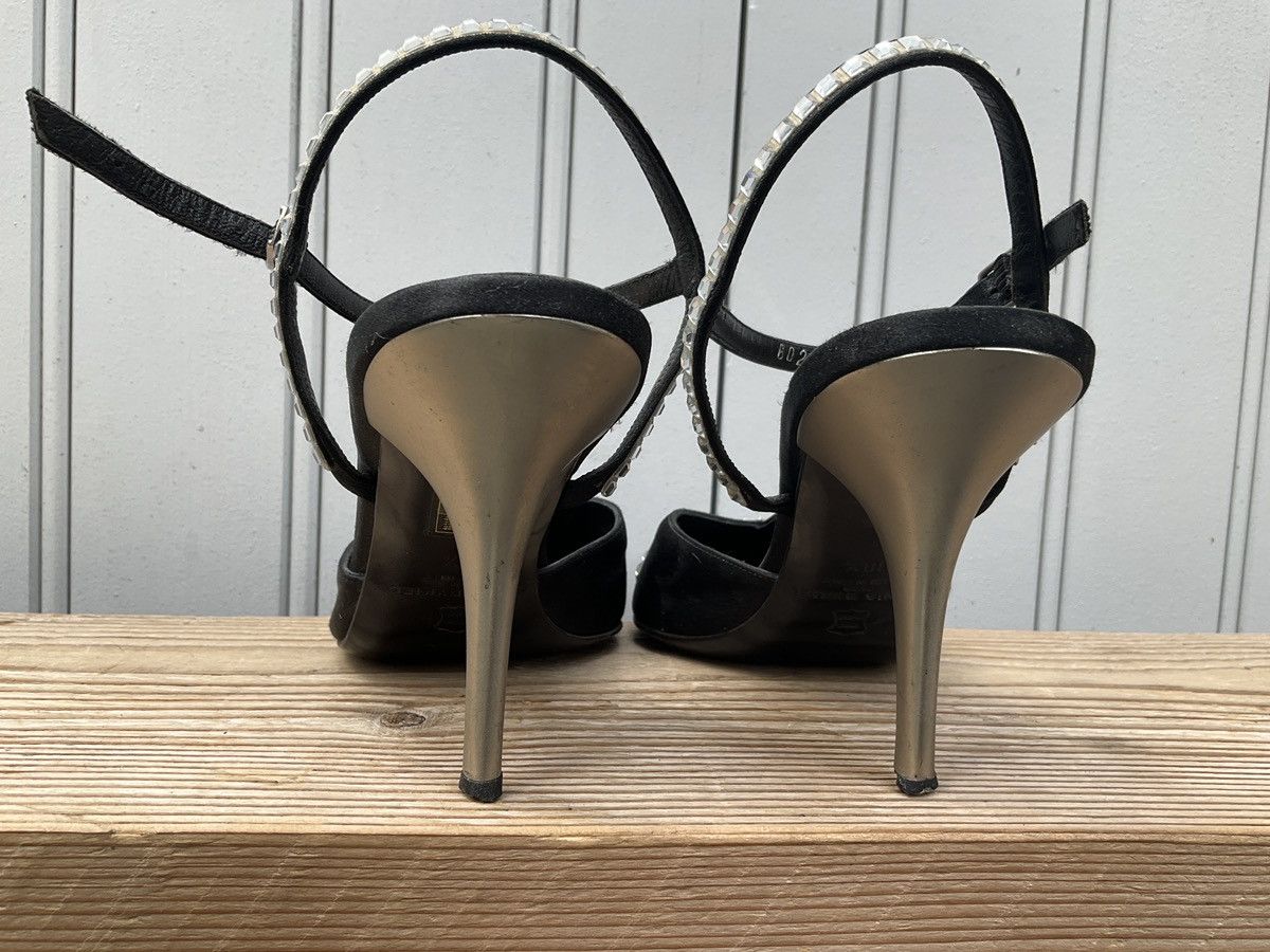 Sonia Rykiel Sonia Rykiel black satin heels with rhinestones straps Size US 7.5 / IT 37.5 - 7 Thumbnail