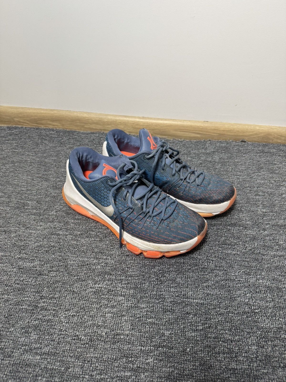 Nike Nike KD 8 Basketball Shoes Men's US 9 Blue Teal Orange Size US 9 / EU 42 - 2 Thumbnail