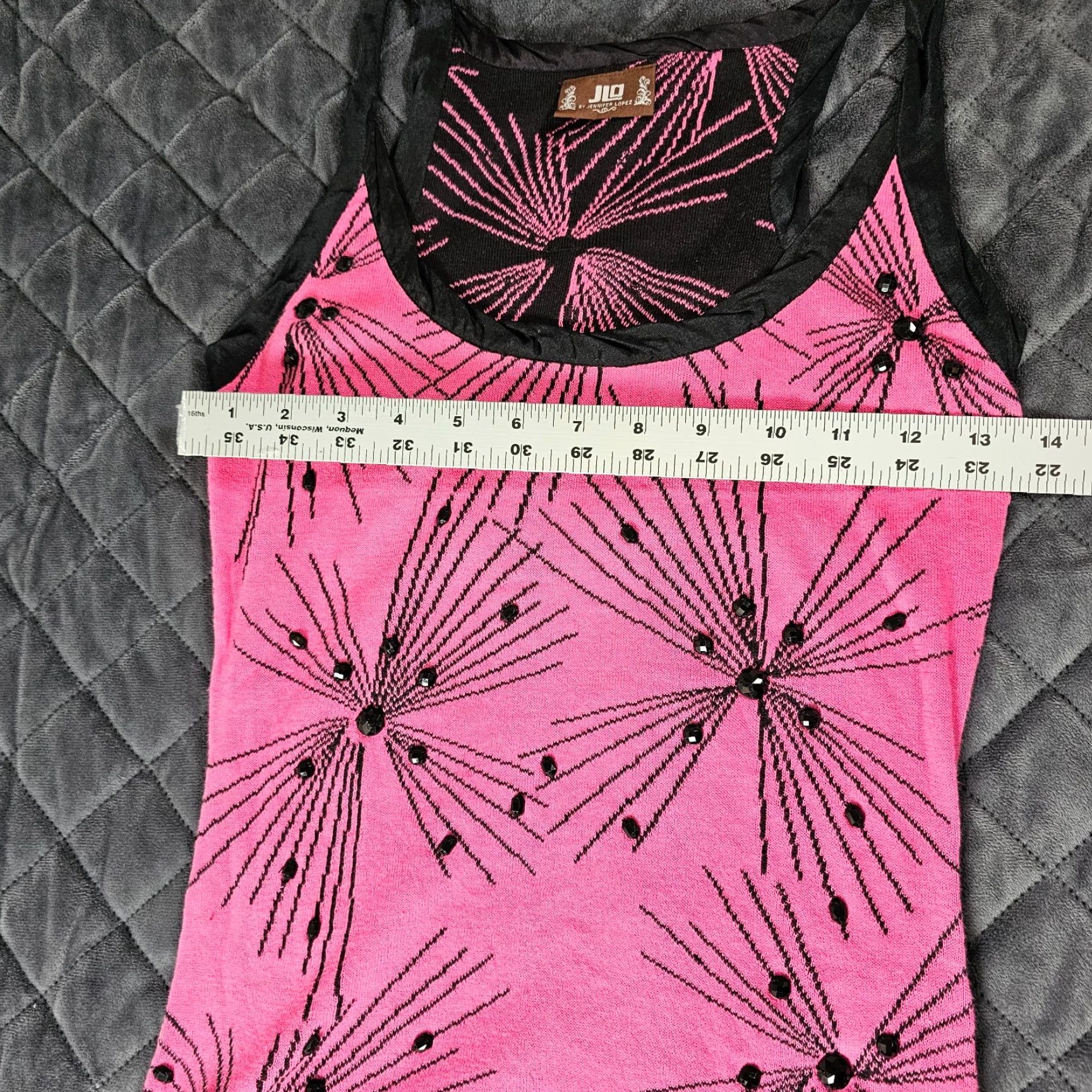 Pinko VINTAGE JLO Women Pink Sleeveless Tank Top Small Beaded Scoop Neck Spring Size S / US 4 / IT 40 - 4 Thumbnail