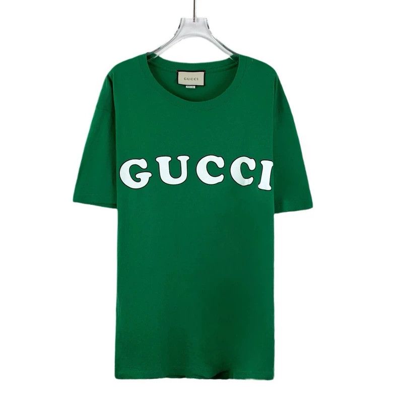 Gucci Gucci Green logo letter print cotton round-neck short-sleev Size US M / EU 48-50 / 2 - 1 Thumbnail