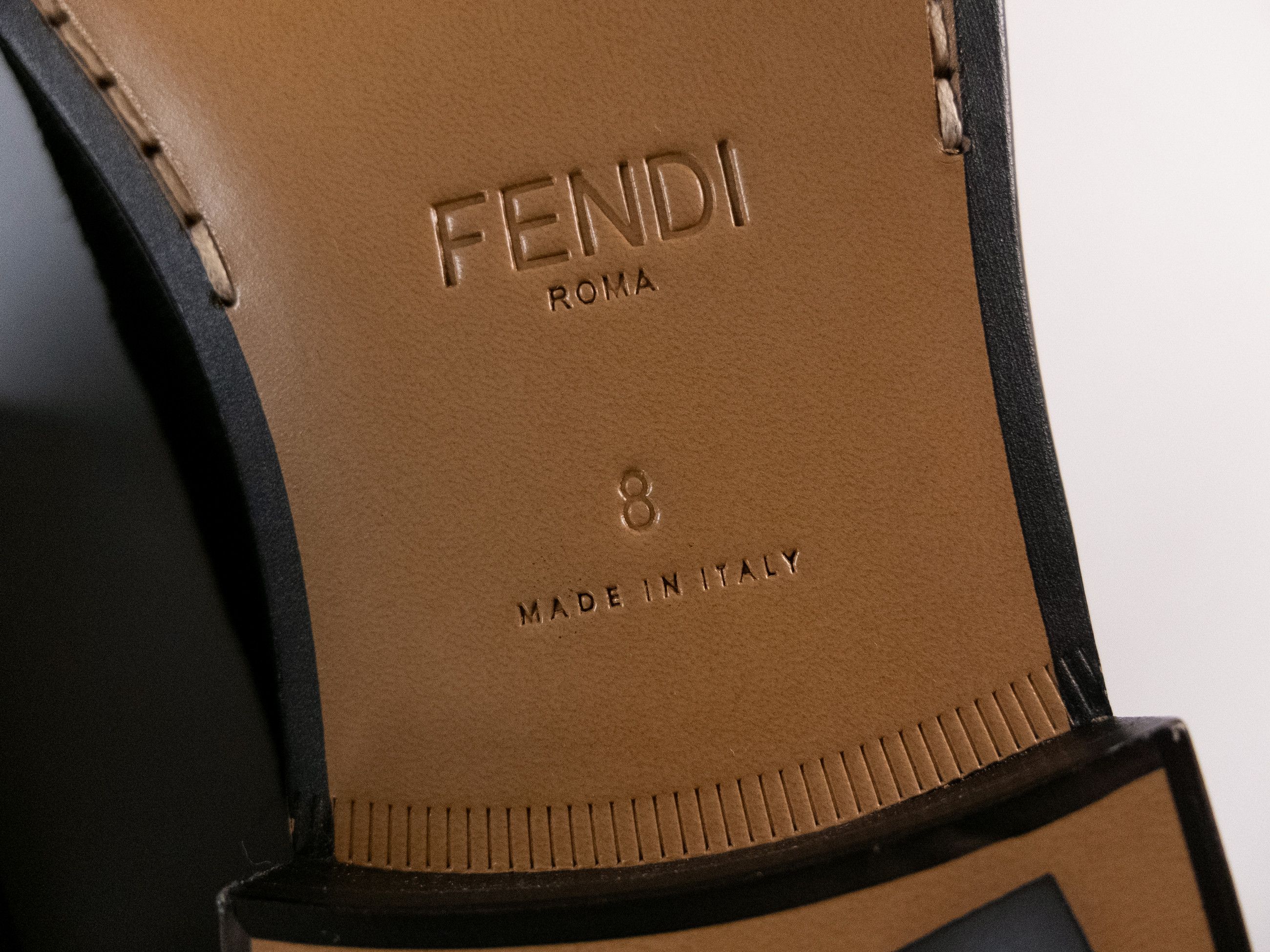 Fendi FENDI O'Clock brown FF monogram loafers with logo plaque Size US 9 / EU 42 - 10 Thumbnail