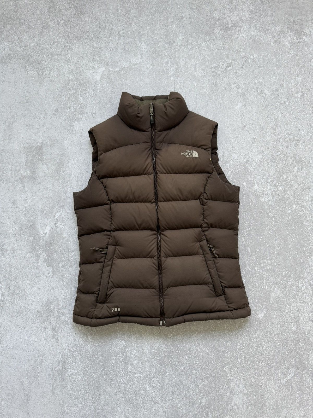 image of The North Face Brown Vest Down Puffer 700, Women's (Size Small)