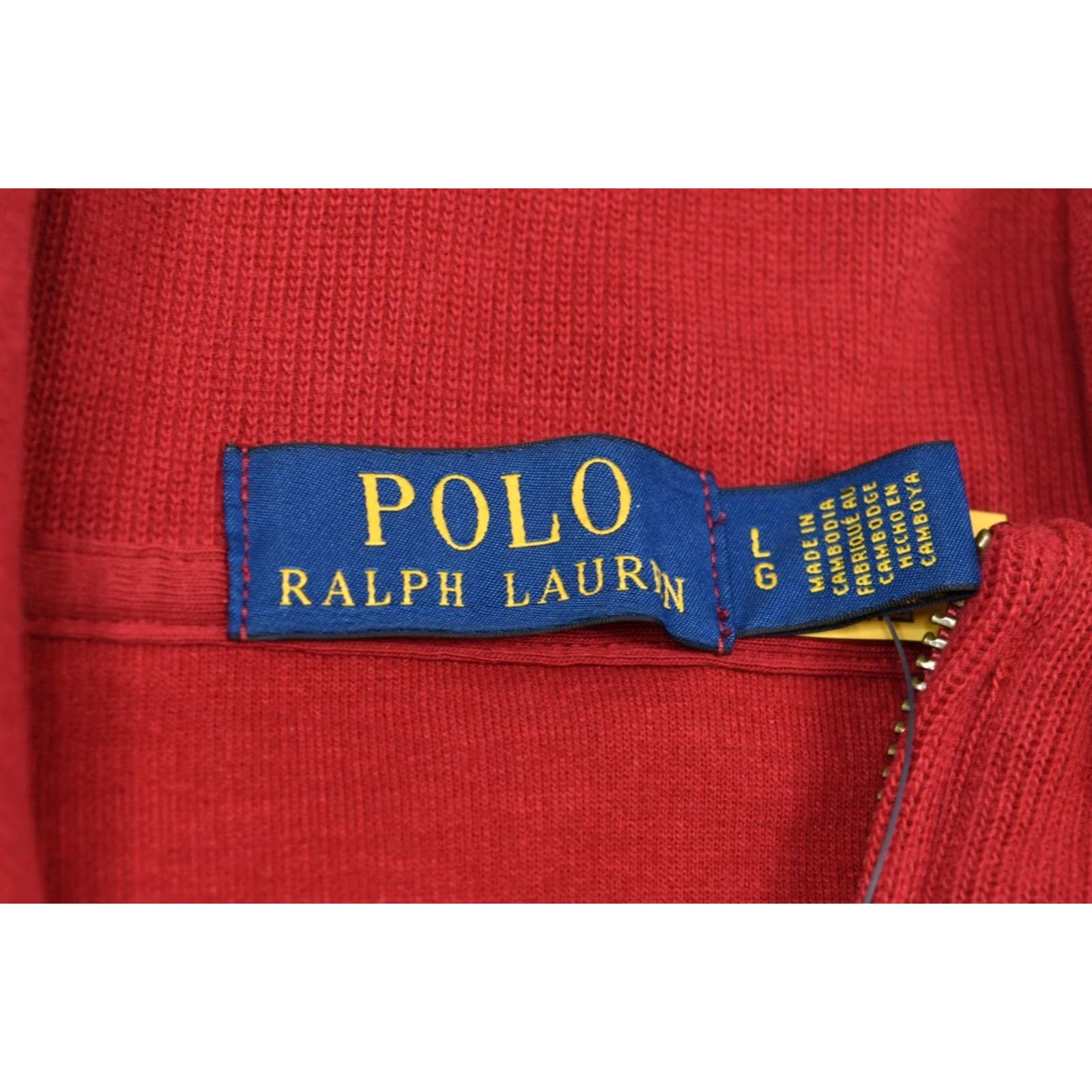 Polo Ralph Lauren Polo Ralph Lauren Sweater Mens L Red Zip Pullover Long Sleeve Cotton Size US L / EU 52-54 / 3 - 6 Thumbnail