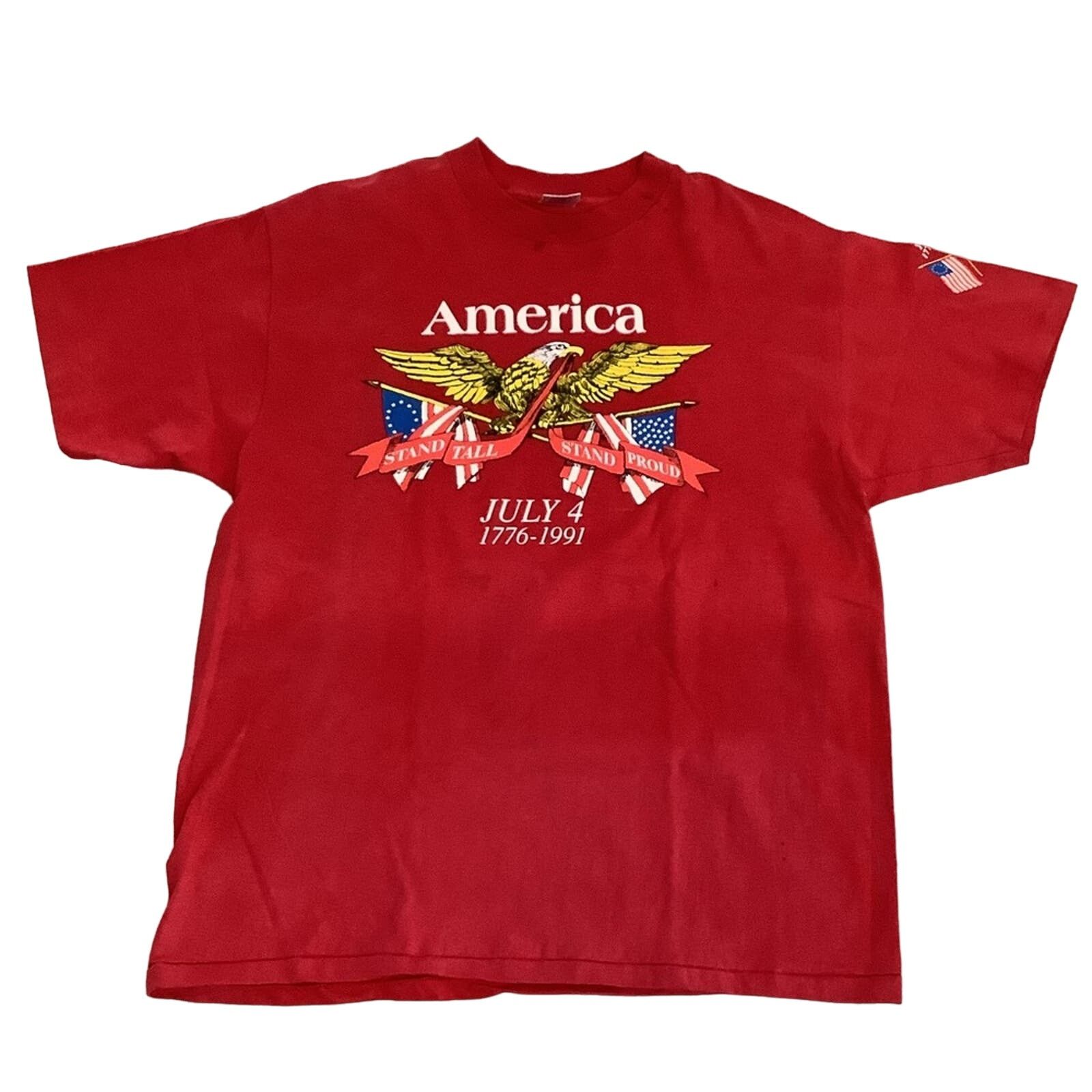 Delta 1991 July 4th America Vintage T-shirt Size US XL / EU 56 / 4 - 1 Thumbnail