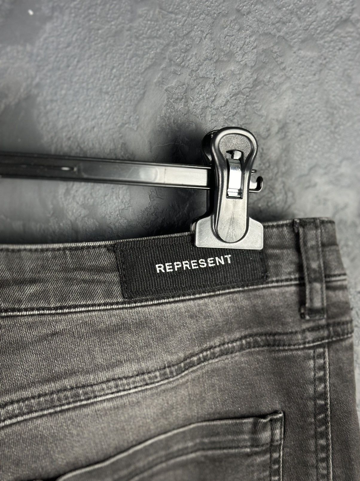 Represent Clo. Represent Destroyed Black Jeans Biker Denim Pants Size US 34 / EU 50 - 12 Thumbnail