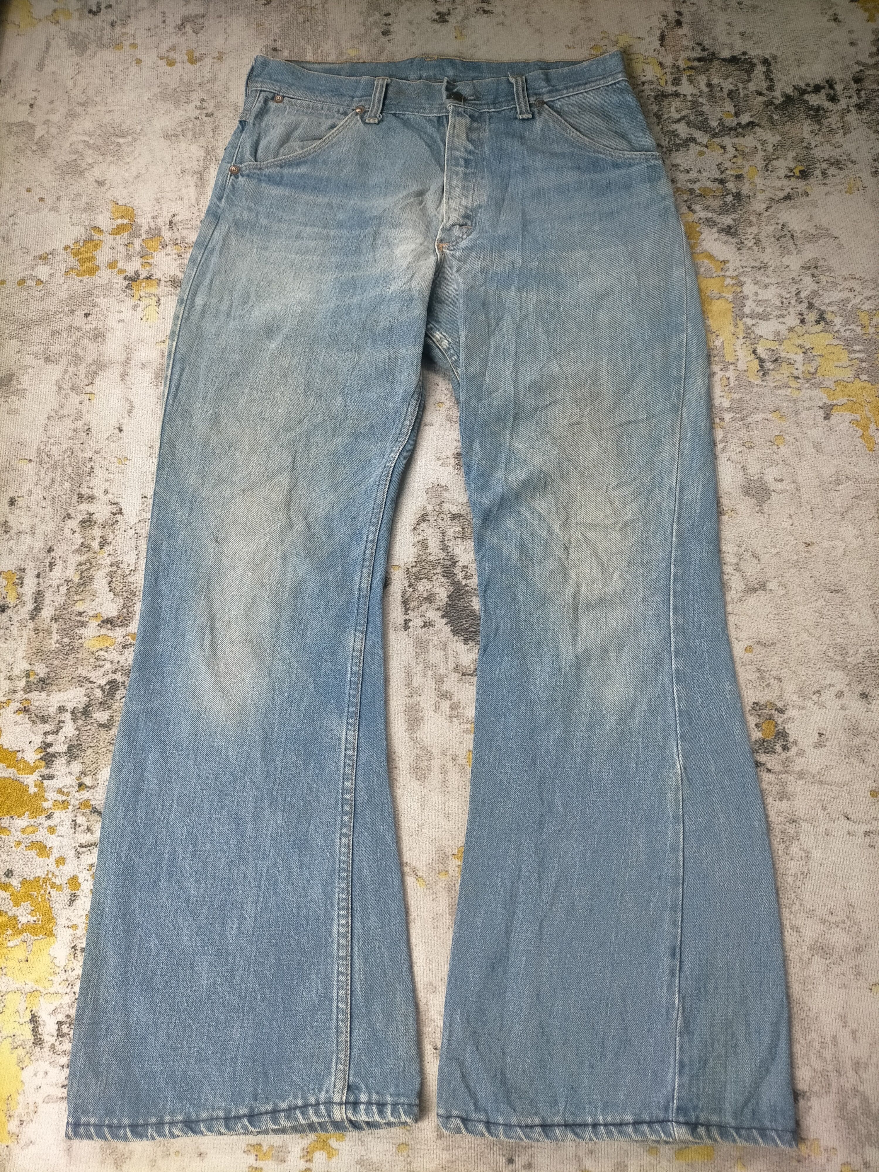 Levi's Rare Vintage 1960s Tuf Nut Flared Wash Jeans Size US 31 - 1 Thumbnail