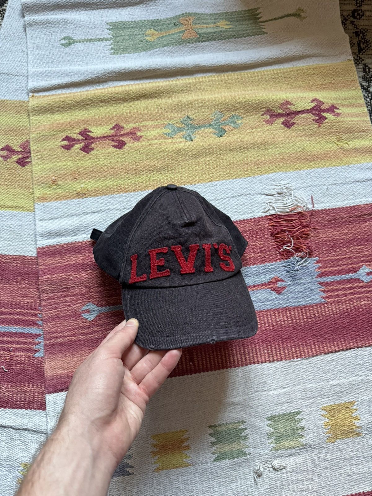Levi's Vintage 00’s Levi’s Faded Logo Black Hat Size ONE SIZE - 3 Thumbnail