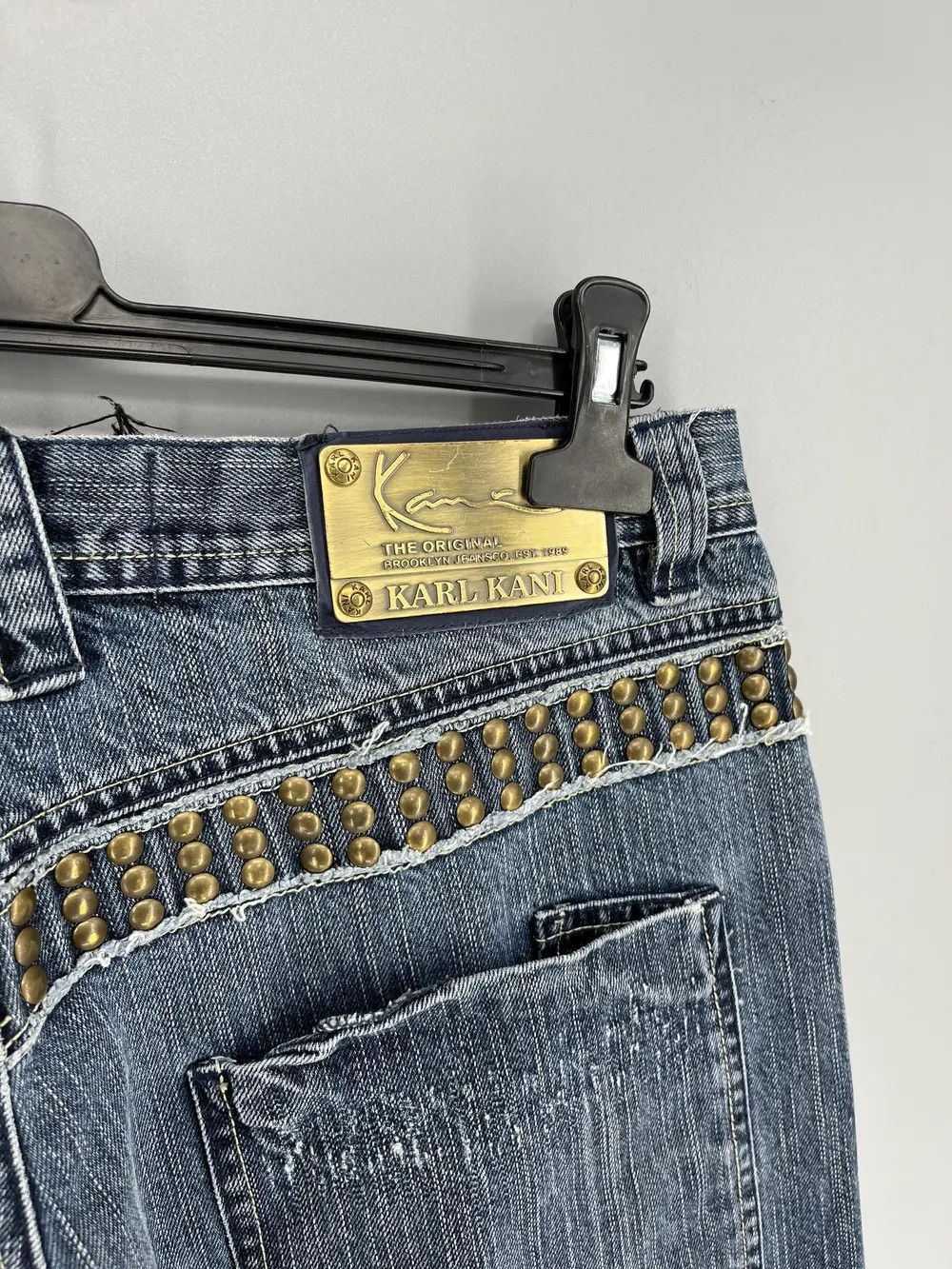 Karl Kani Vintage Karl Kani Baggy Rap Jeans Rivet Stud Big Logo Size34 Size US 34 / EU 50 - 14 Thumbnail