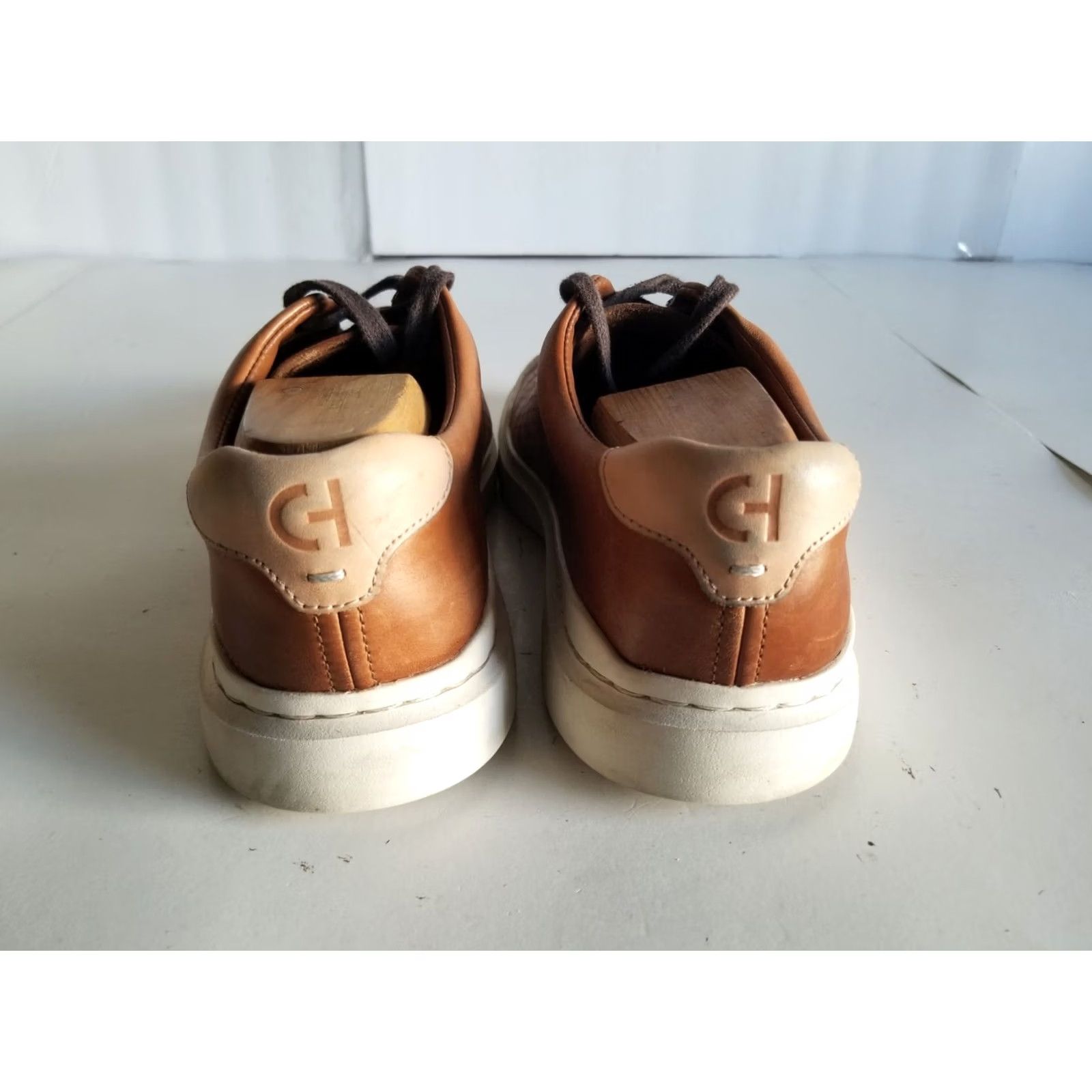 Cole Haan Cole Haan GrandPrø Rally Laser Cut Sneaker Mens Size 7.5 British Tan Leather Brown Style Fashion Sneakers Size US 8 / EU 41 - 3 Thumbnail