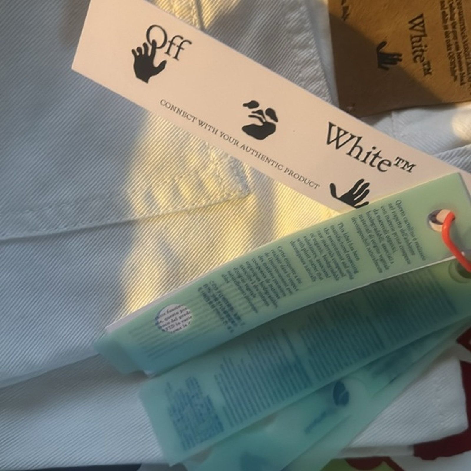 Off-White OFF-WHITE white Denim shorts 30 Size US 30 / EU 46 - 4 Thumbnail