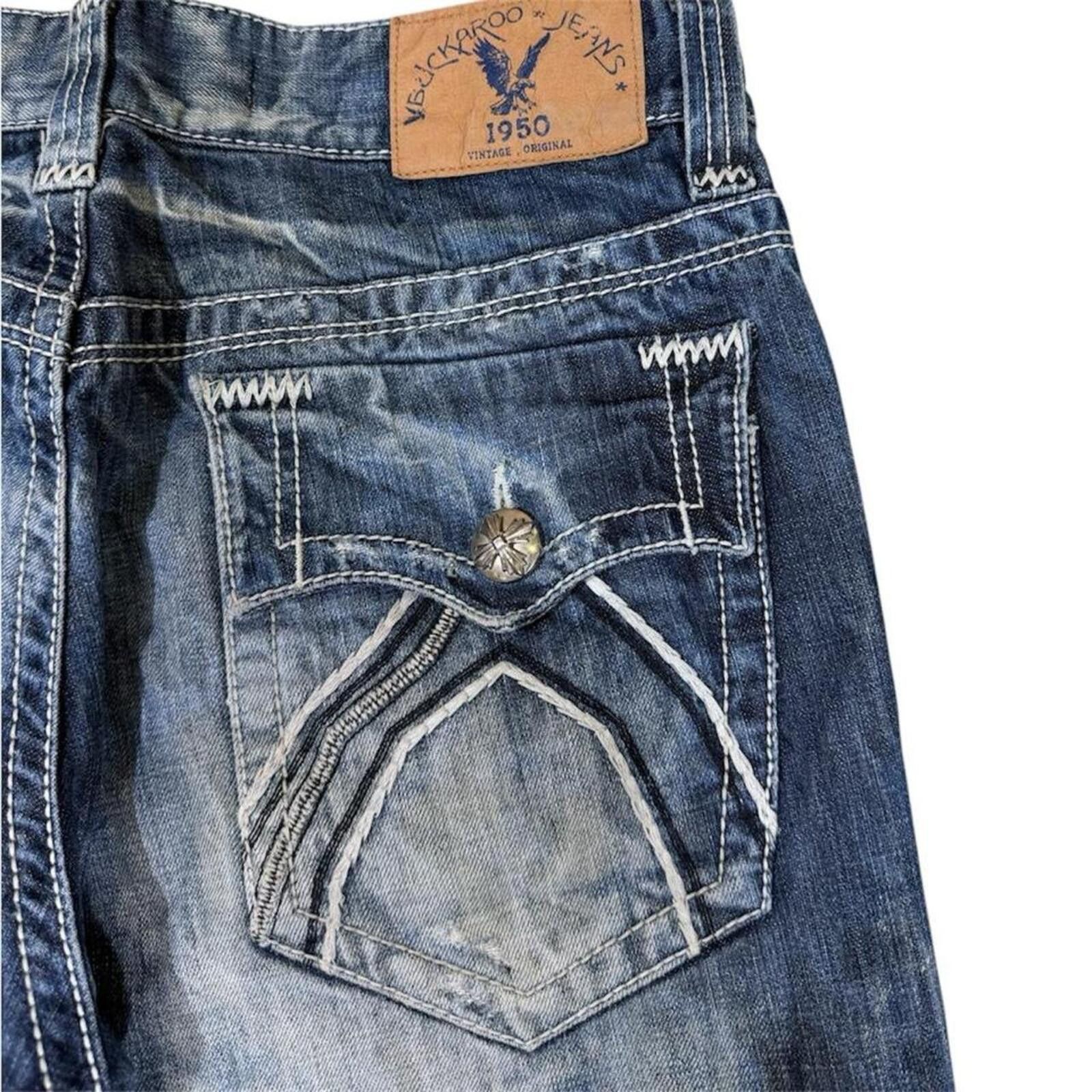 True Religion Buckaroo original vintage denim jeans Size US 33 - 5 Thumbnail