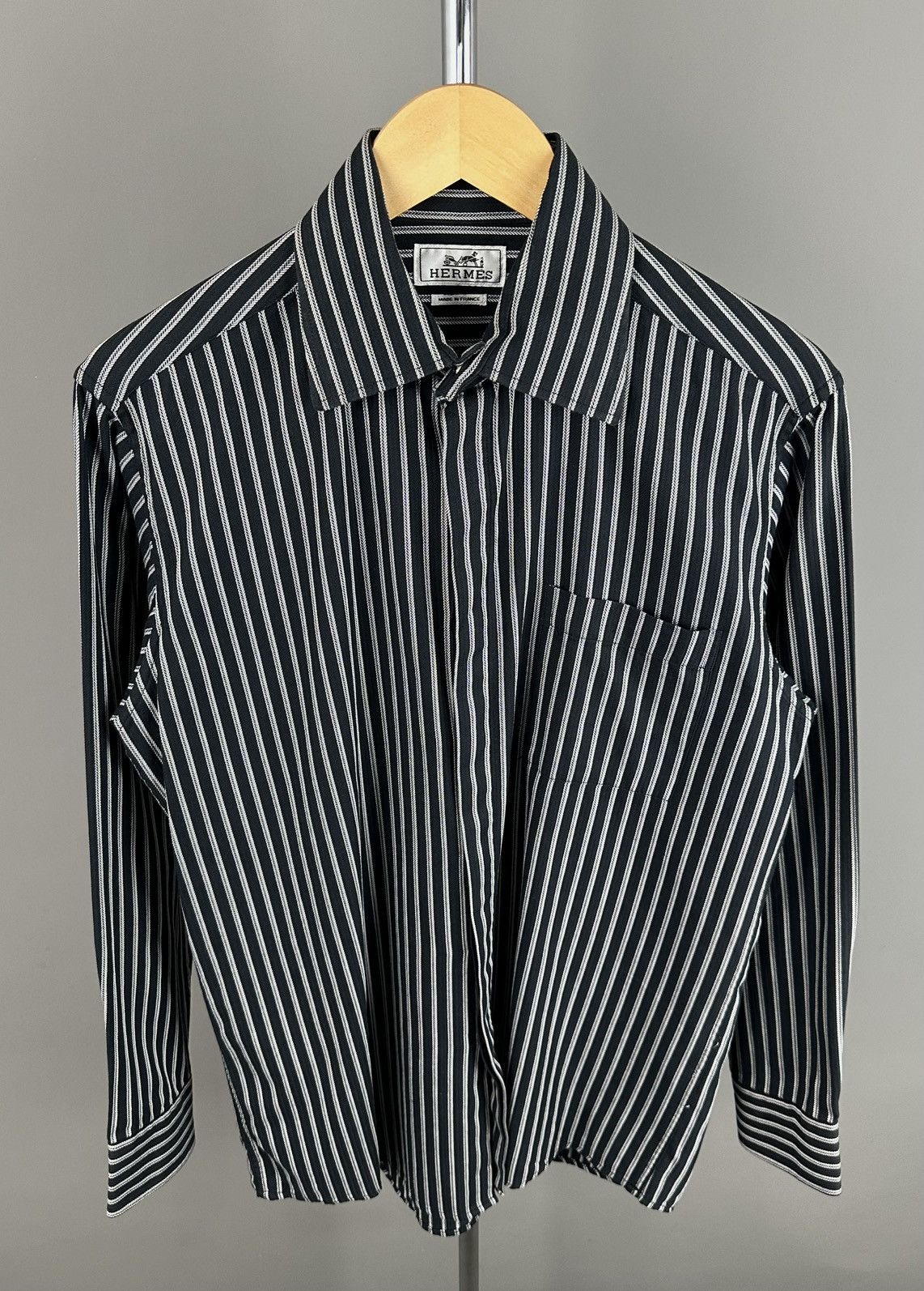 Hermes Hermes - Stripes Button Down Shirt Size US S / EU 44-46 / 1 - 2 Thumbnail