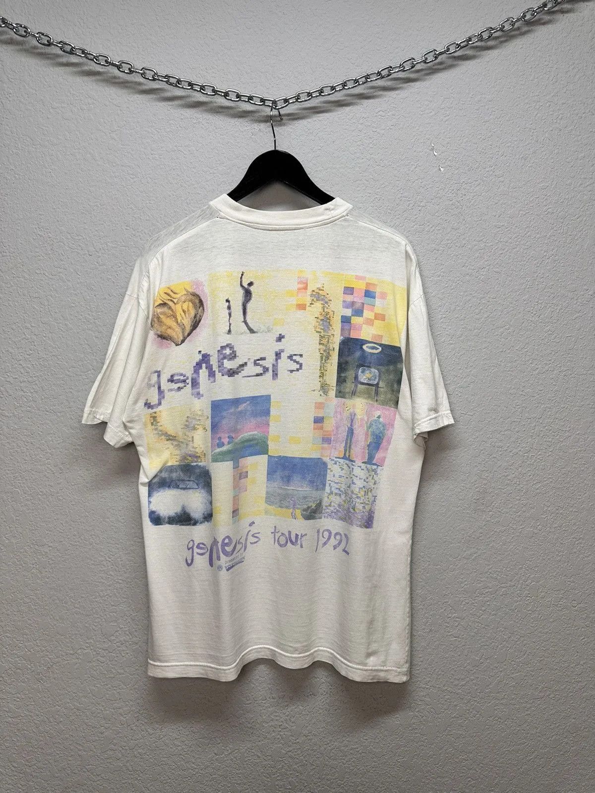 Band Tees Vintage 90s Tour Genesis Phil Collins T Shirt ART Rock Music Size US XL / EU 56 / 4 - 9 Thumbnail