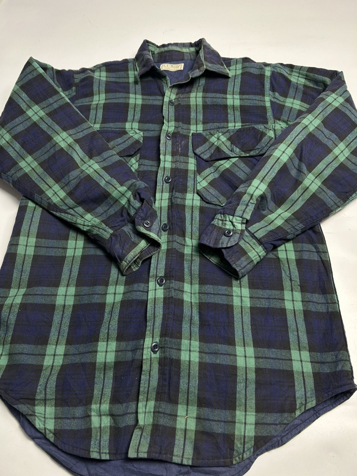 L.L. Bean L.L BEAN CHECKERED FLANEL BUTTON UP COLLAR SHIRT Size US S / EU 44-46 / 1 - 2 Thumbnail