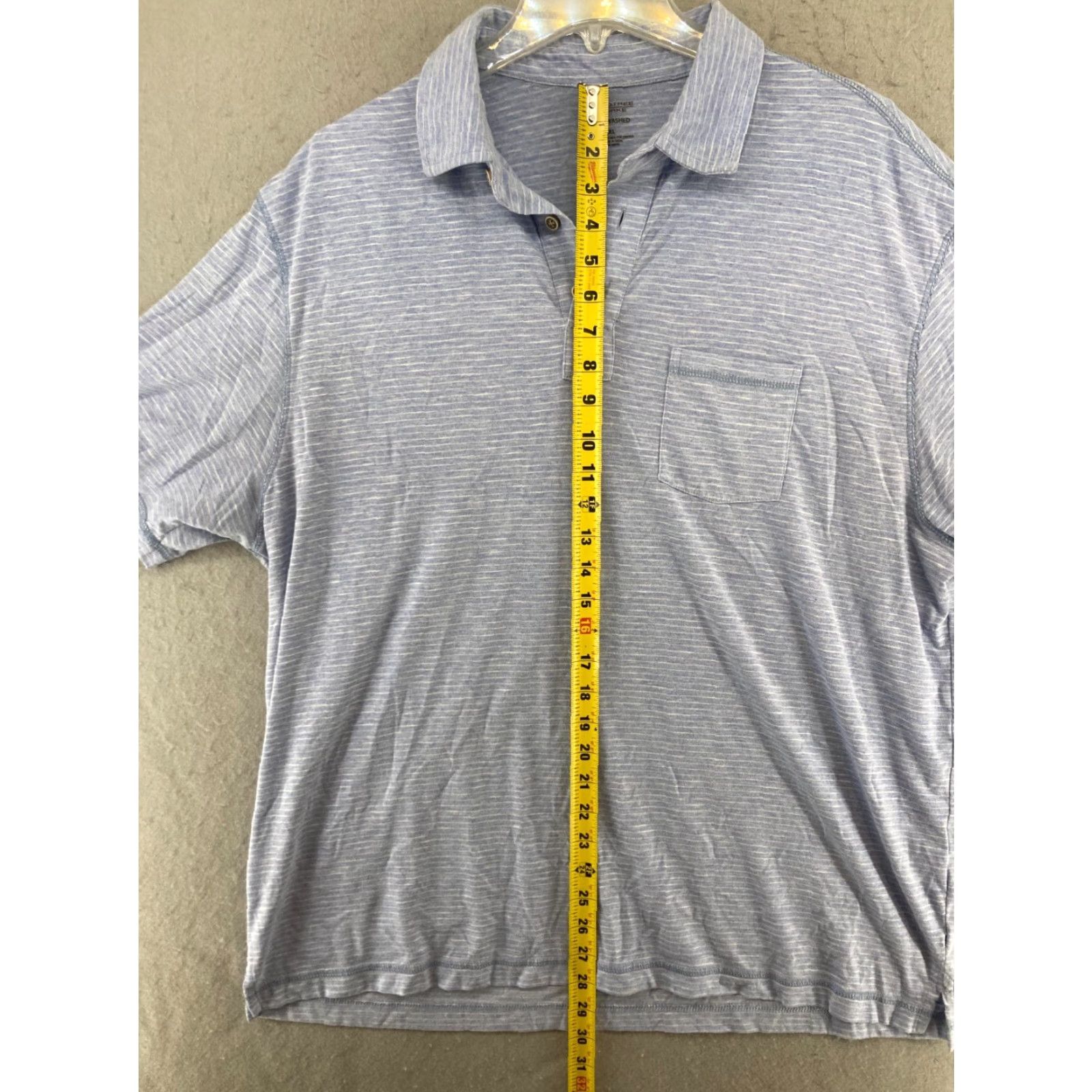 Roundtree & Yorke Roundtree & Yorke Polo Shirt Mens XL Blue Striped Polo Size US XL / EU 56 / 4 - 3 Thumbnail