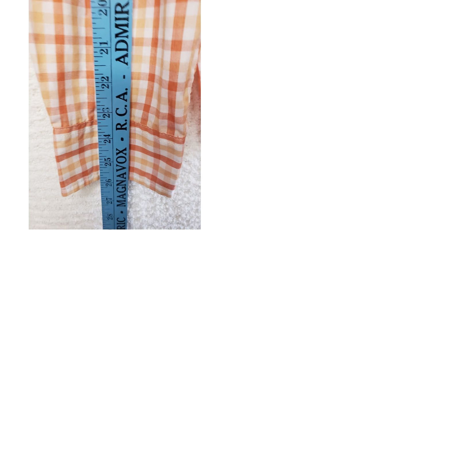 Levi's LEVIS MENS L Long Sleeve Pearl Snap Western Shirt ORANGE WHITE CHECKered Plaids & Checks, Pockets, Logo, Button Closure, Cotton Blend Size US L / EU 52-54 / 3 - 9 Thumbnail