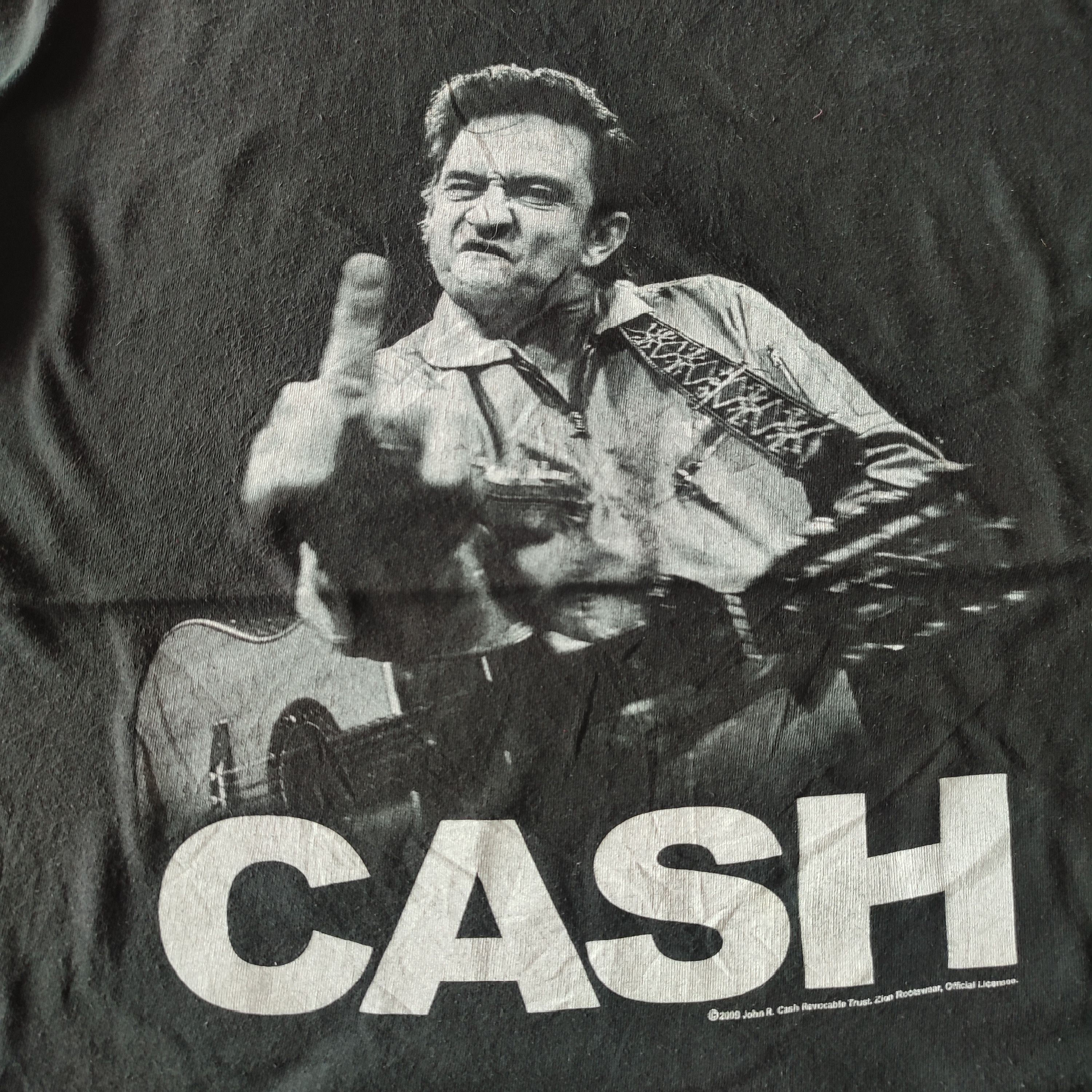 Band Tees × Vintage 2009 Johnny Cash T SHIRT Size US XL / EU 56 / 4 - 3 Thumbnail