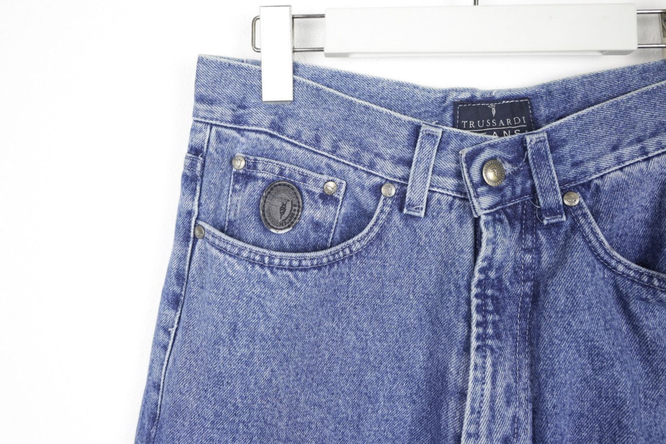 Trussardi × Vintage Vintage Trussardi Jeans Blue Washed Jeans Denim Pants Size US 32 / EU 48 - 5 Thumbnail