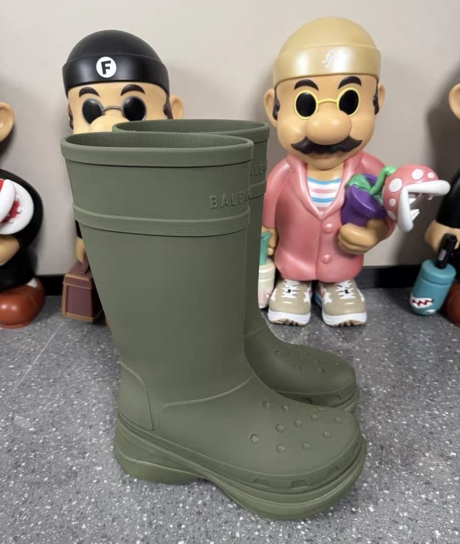 Balenciaga Balenciaga Cross High-Top Boots Dark Green Size US 8.5 / EU 41-42 - 2 Thumbnail