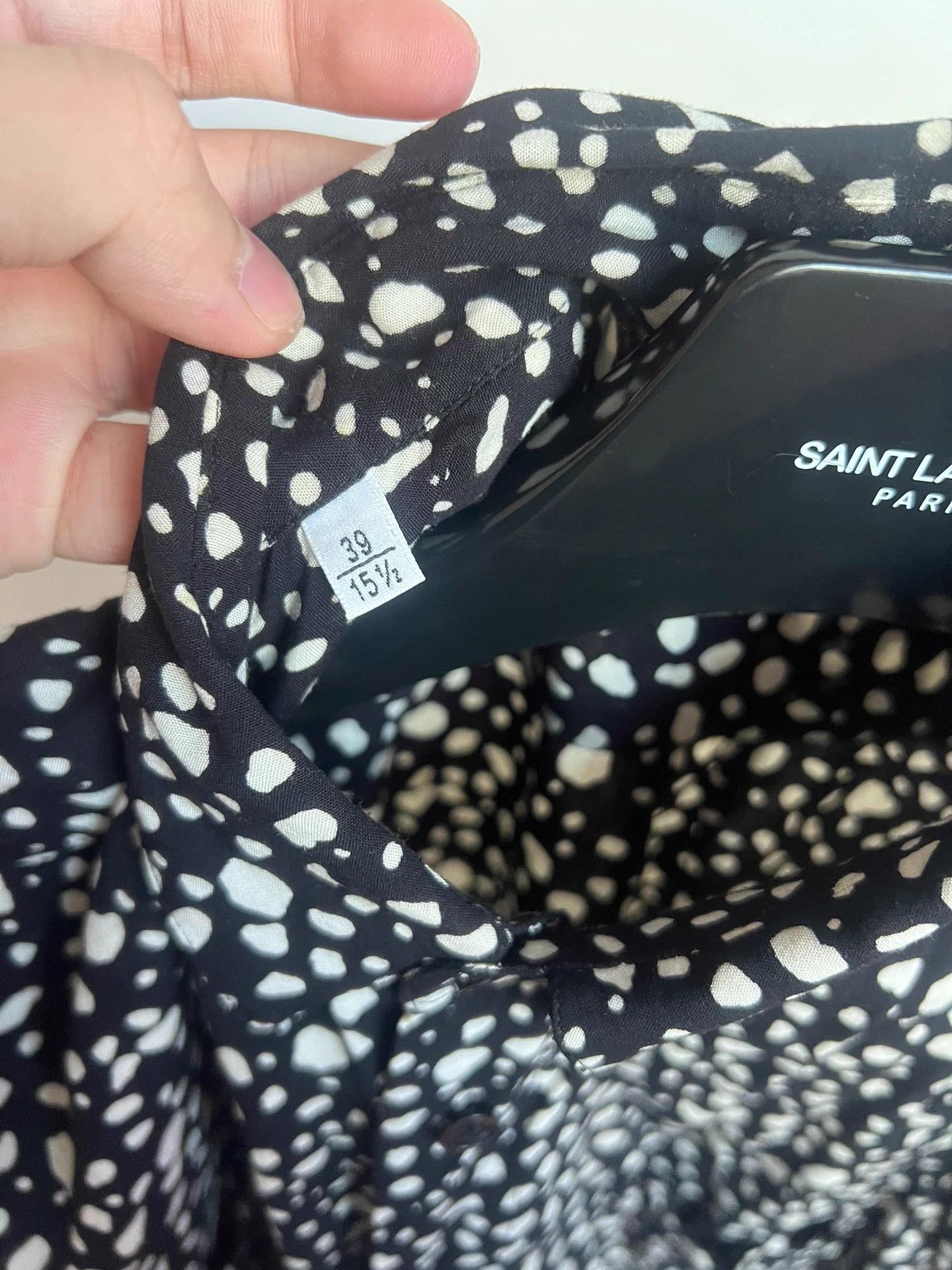 Saint Laurent Paris Saint Laurent SLP20SS Leopard Print Polka Dot Shirt Size US L / EU 52-54 / 3 - 3 Thumbnail