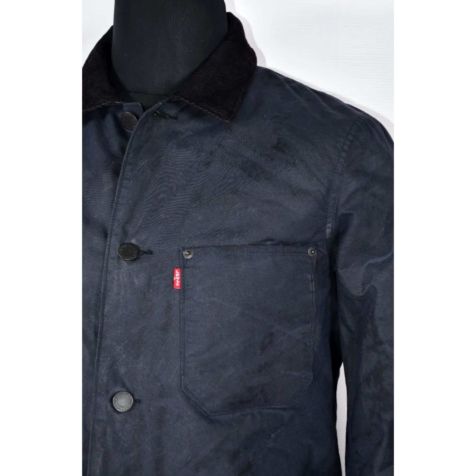 Levi's Levi's X Halley Stevenson Waxed Jacket - S - Men - Cotton - Lined - Wax Cotton - Blue - Vintage No - 55cm Chest / 67cm Back Length Size US S / EU 44-46 / 1 - 5 Thumbnail