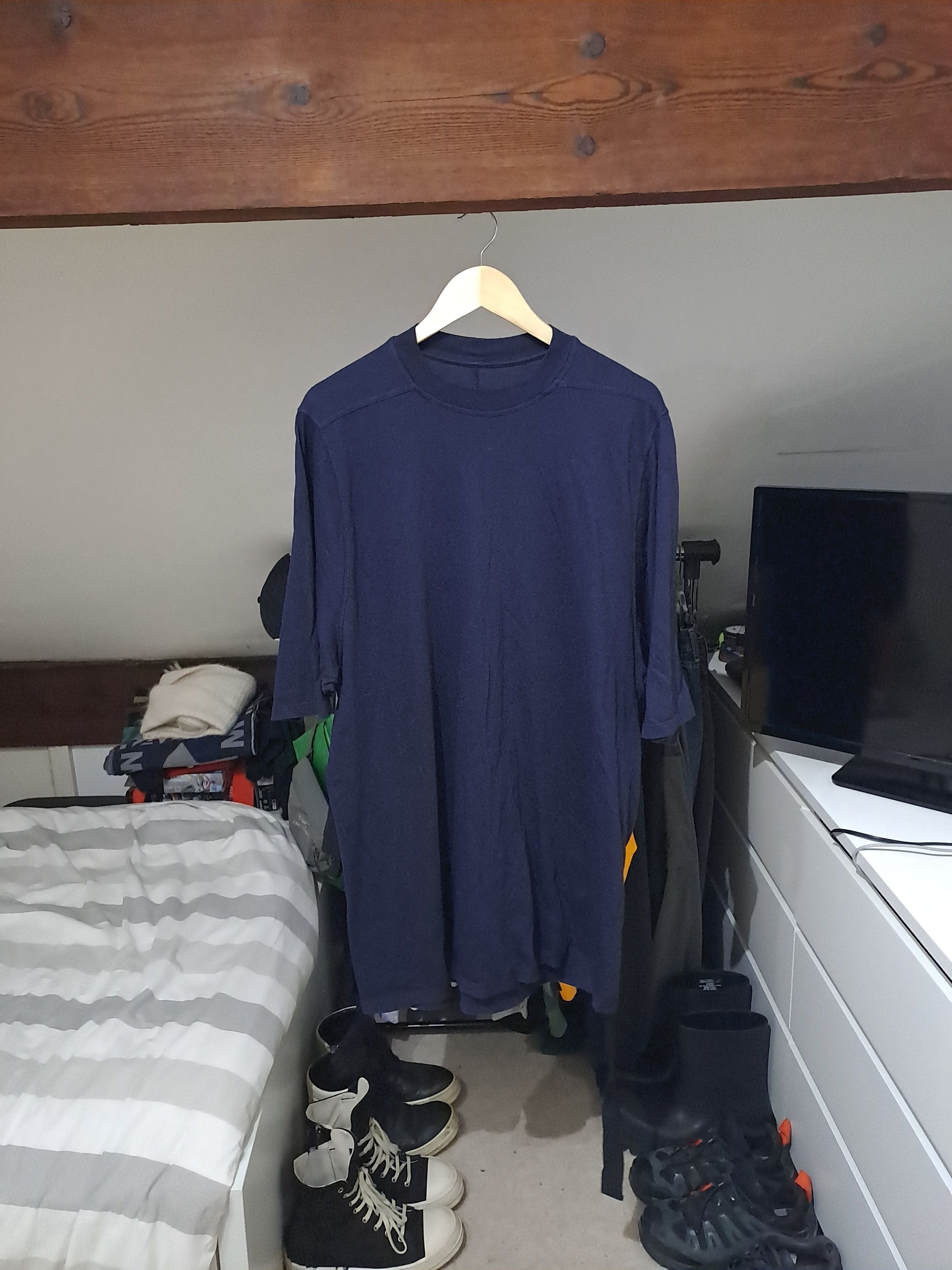 Rick Owens Drkshdw Rick Owens Drkshdw Indigo Jumbo T-Shirt Size US M / EU 48-50 / 2 - 1 Thumbnail