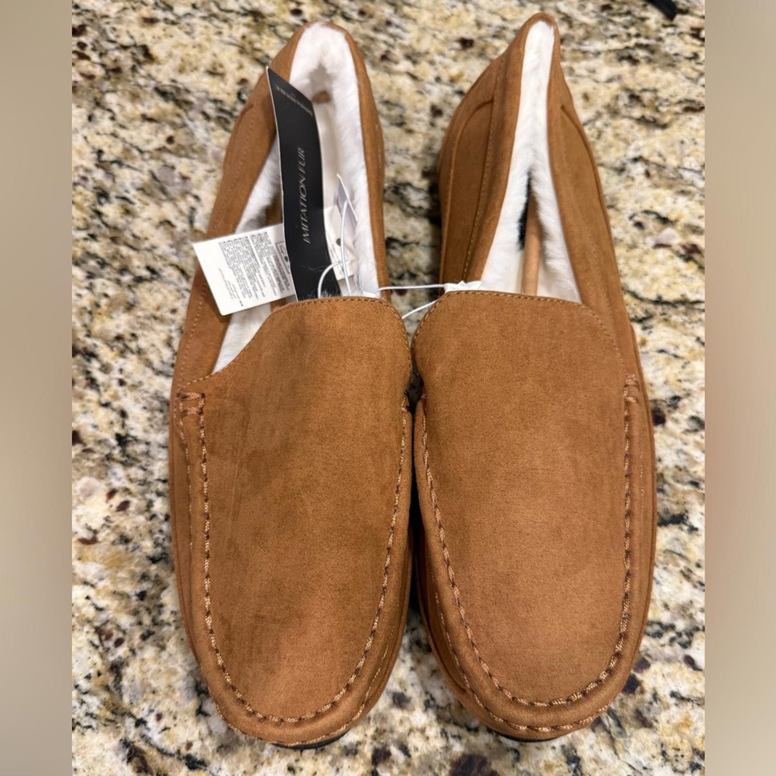 Other Banana Republic Factory tan faux leather fur slipper XL Size US 7.5 / IT 37.5 - 2 Thumbnail