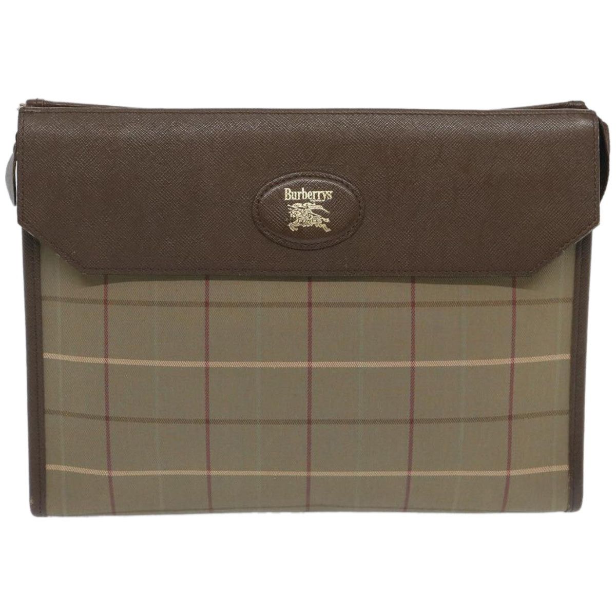 image of Burberry Pocket Bag Clutch Bag in Brown, Women's