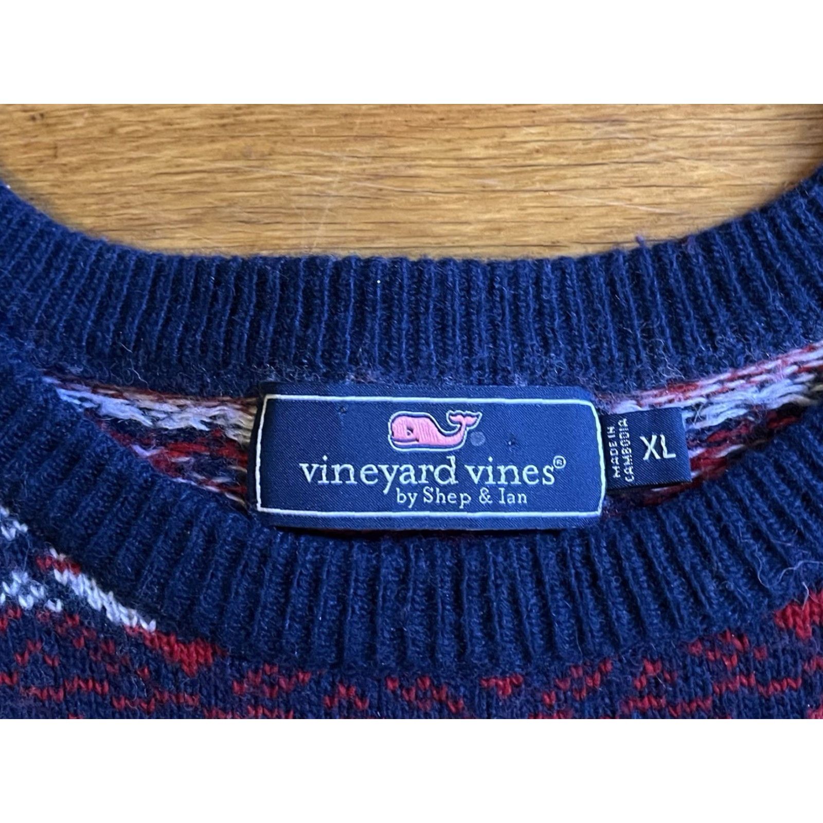 Vineyard Vines Vineyard Vines Sweater Mens XL Crew Neck Fair Isle Multicolor Wool Alpaca Blend Knit Pullover Classic, Colorful, Retro Mens Size US XL / EU 56 / 4 - 4 Thumbnail