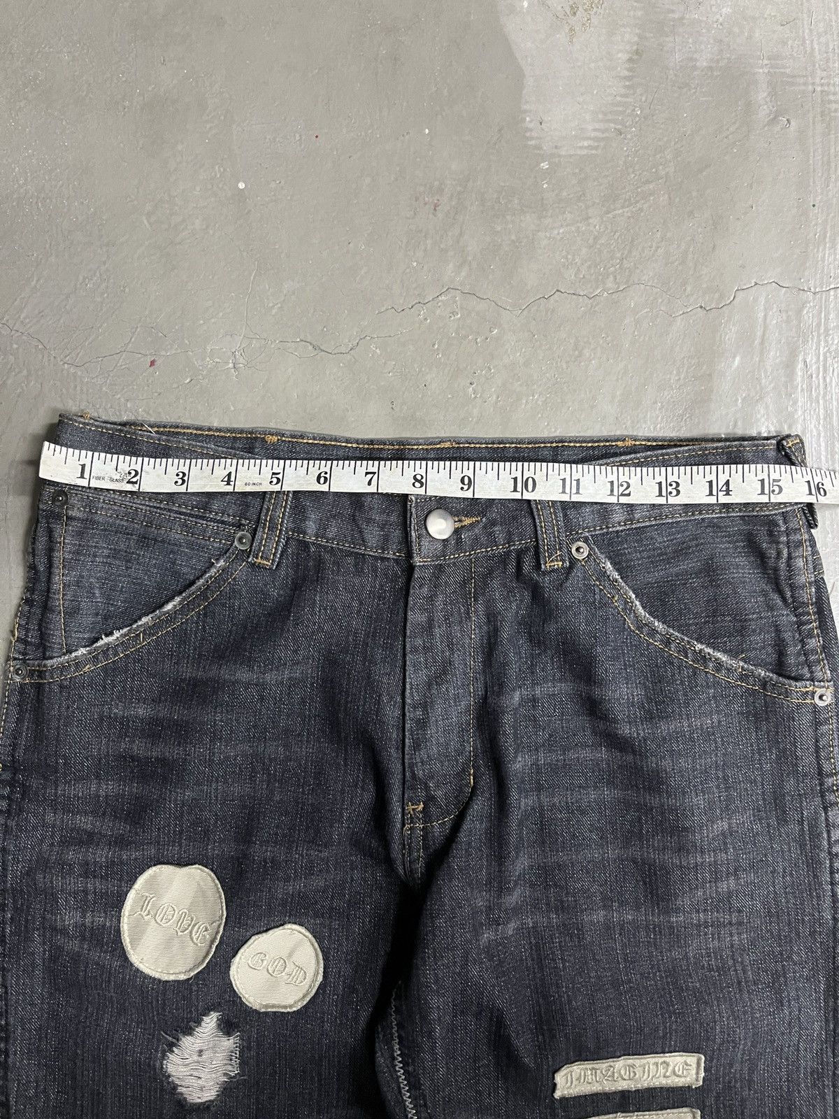 Number (N)ine Number (N)ine ‘Give Peace A Chance’ Patch Jeans Size US 32 / EU 48 - 16 Thumbnail
