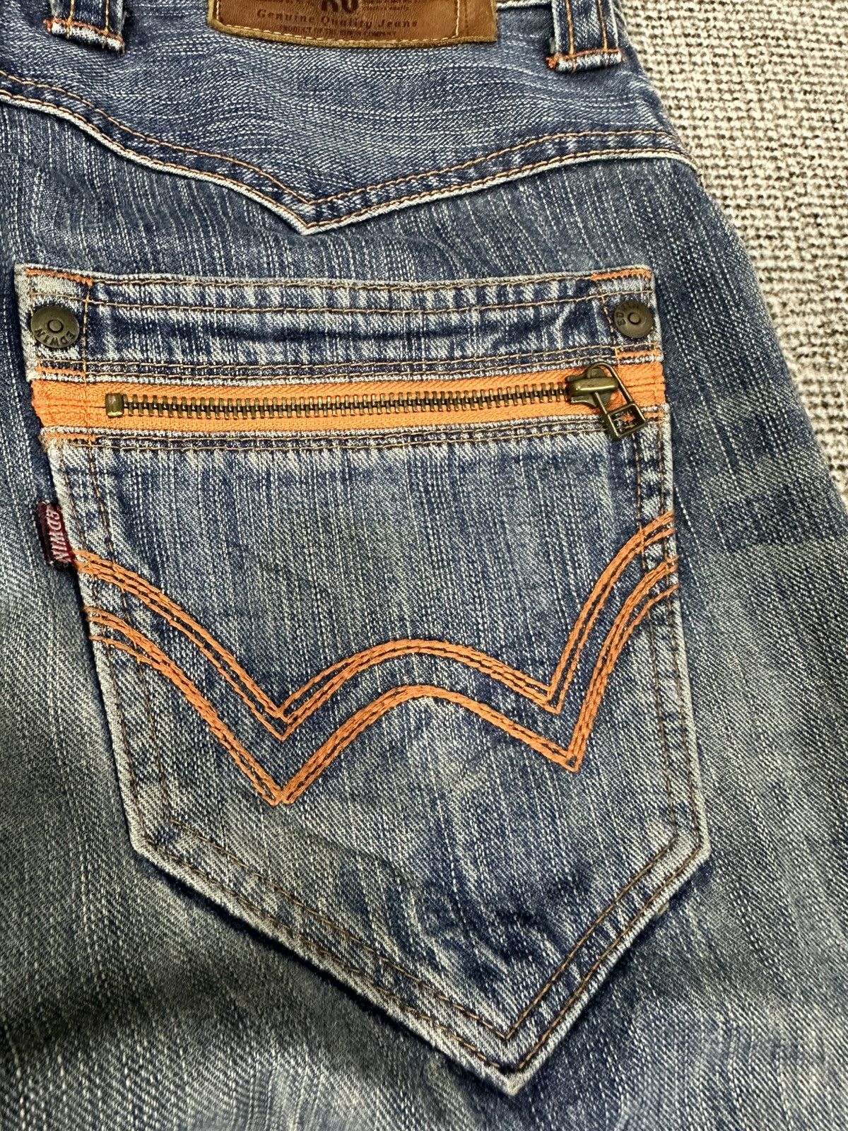Edwin Vintage Edwin Exclusive Faded Thrash Denim 30x30 D768 Size US 30 / EU 46 - 6 Thumbnail