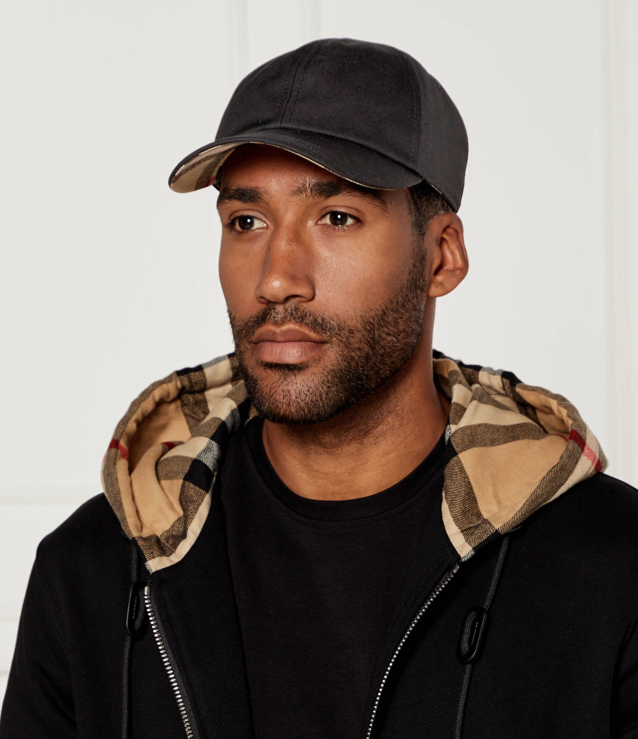 Burberry BURBERRY black baseball cap w IP check details Medium Size ONE SIZE - 2 Thumbnail