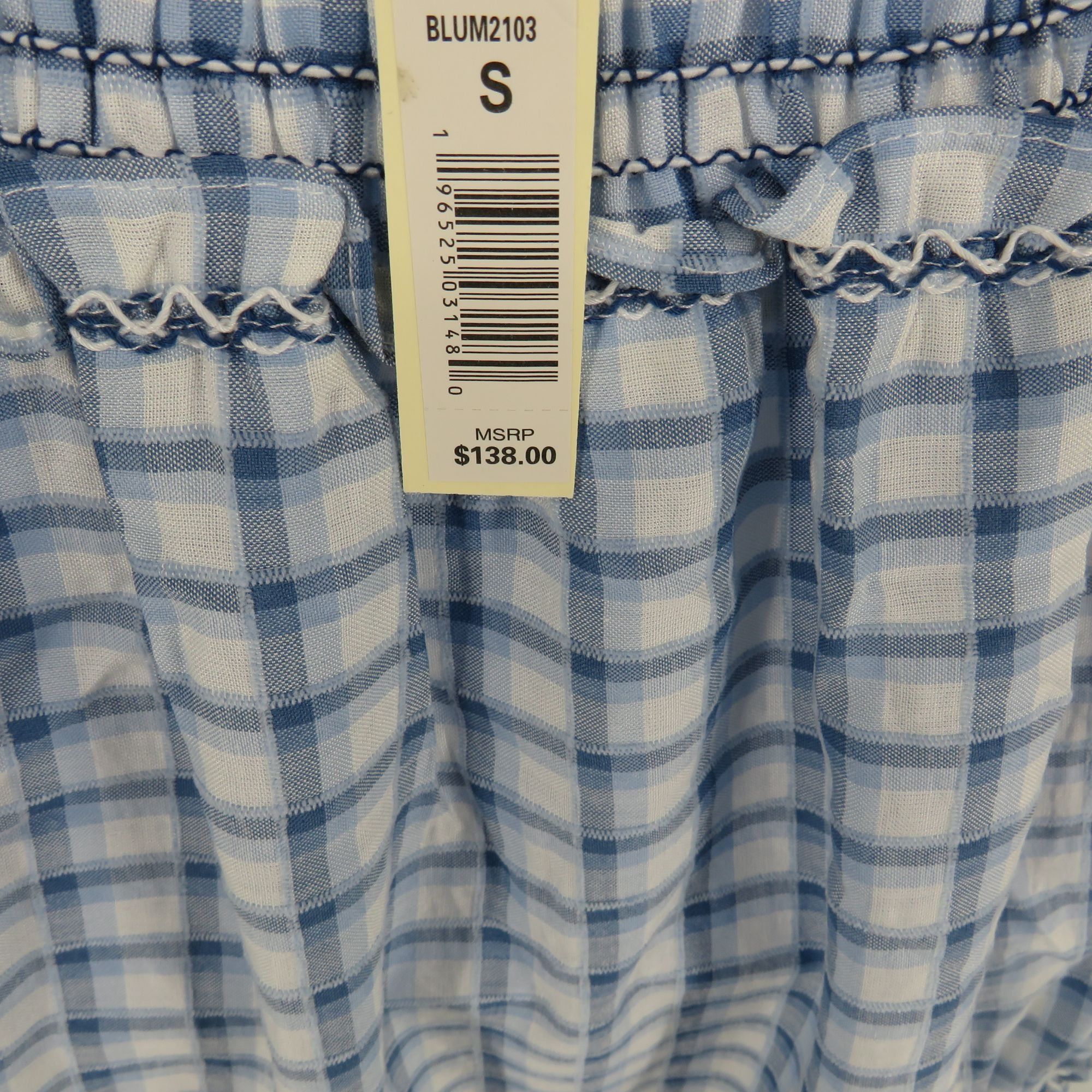Other Max Studio Blue & White Gingham Tiered Maxi Dress Small NWT Size S / US 4 / IT 40 - 4 Thumbnail
