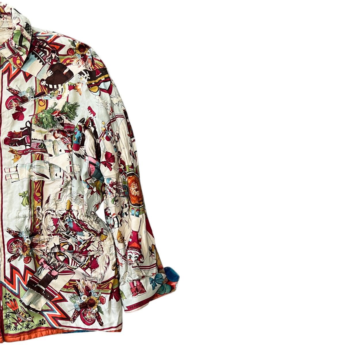 Hermes HERMES 90s MARGIELA Vintage Reversible Silk Jacket Size US XS / EU 42 / 0 - 10 Thumbnail