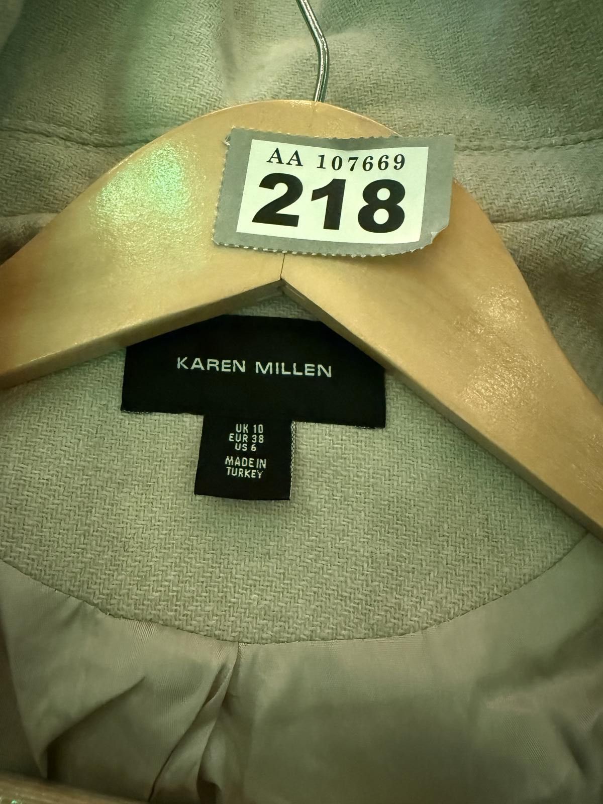 Other Karen Millen Beige Wool Blend Double Breasted Coat UK Size 8 Size M / US 6-8 / IT 42-44 - 2 Thumbnail