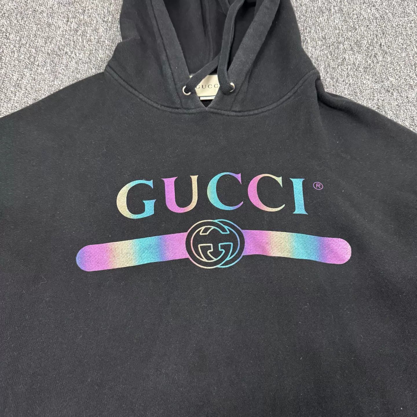 Gucci Gucci Multicolor Logo Distressed Hoodie S 99 New Size US S / EU 44-46 / 1 - 4 Thumbnail