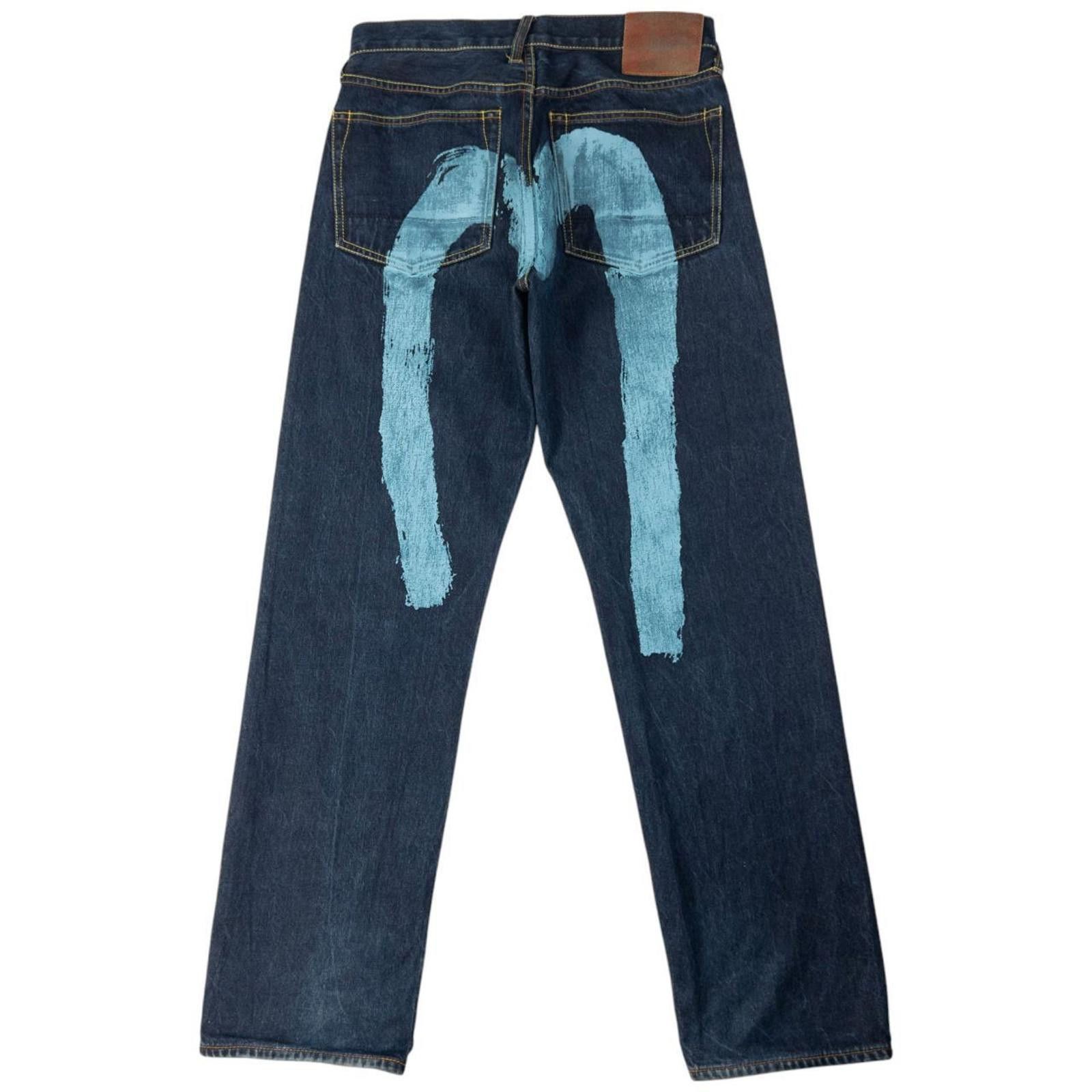 Evisu Vintage Evisu Painted Daicock Japanese Denim Jeans Size W31 Size US 31 - 1 Thumbnail